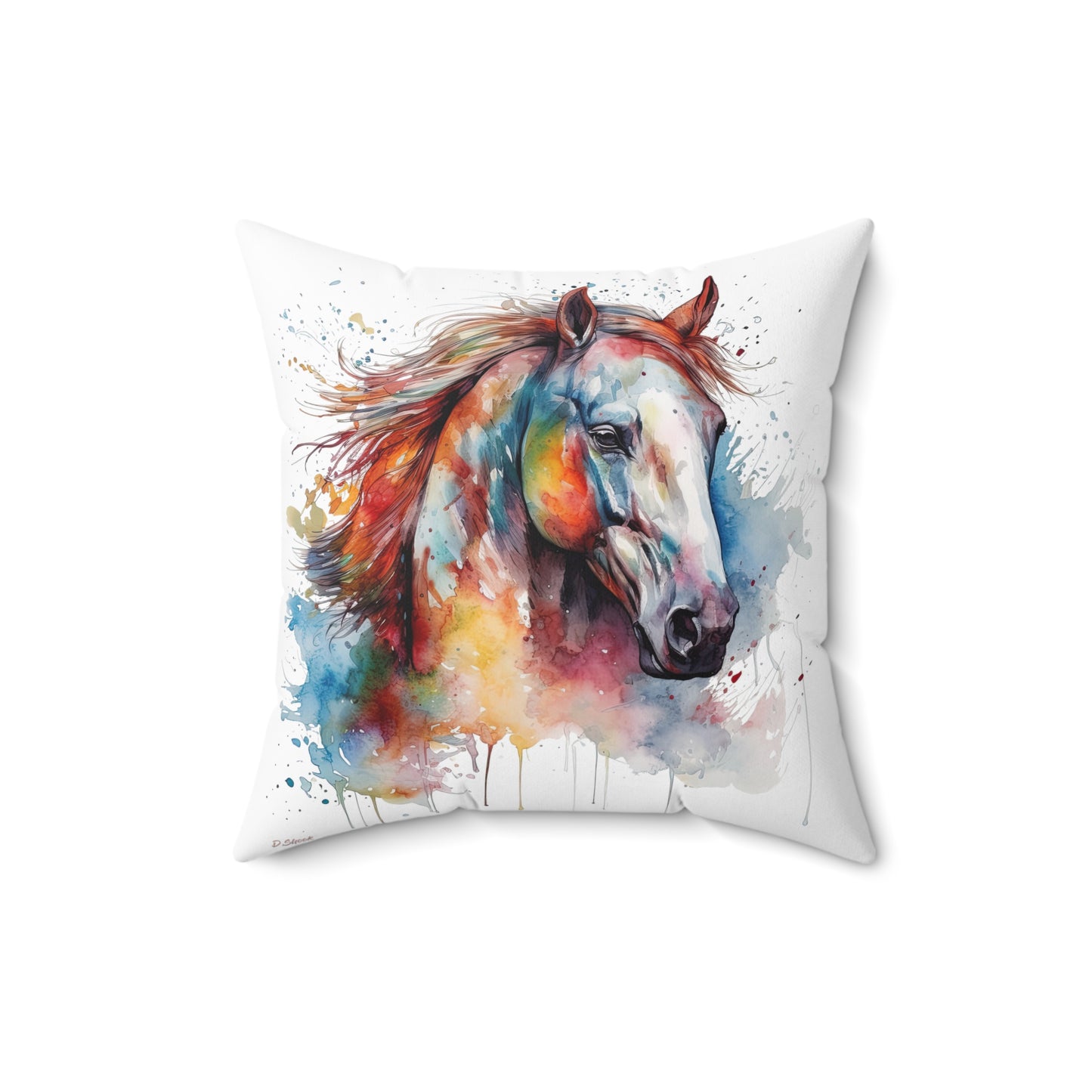 Horse Rescue 12 Spun Polyester Square Pillow