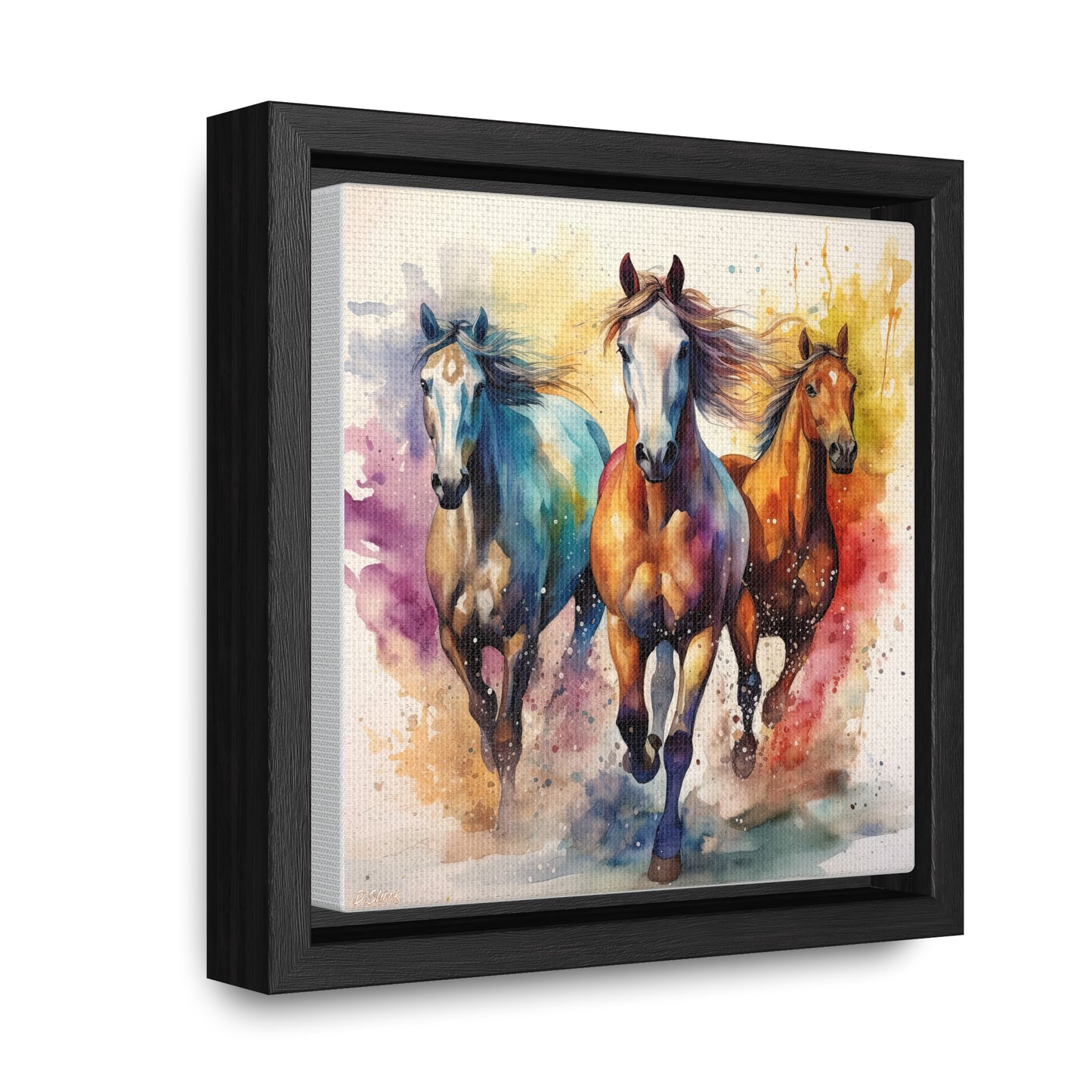 Horse Rescue 8 Gallery Canvas Wraps, Square Frame