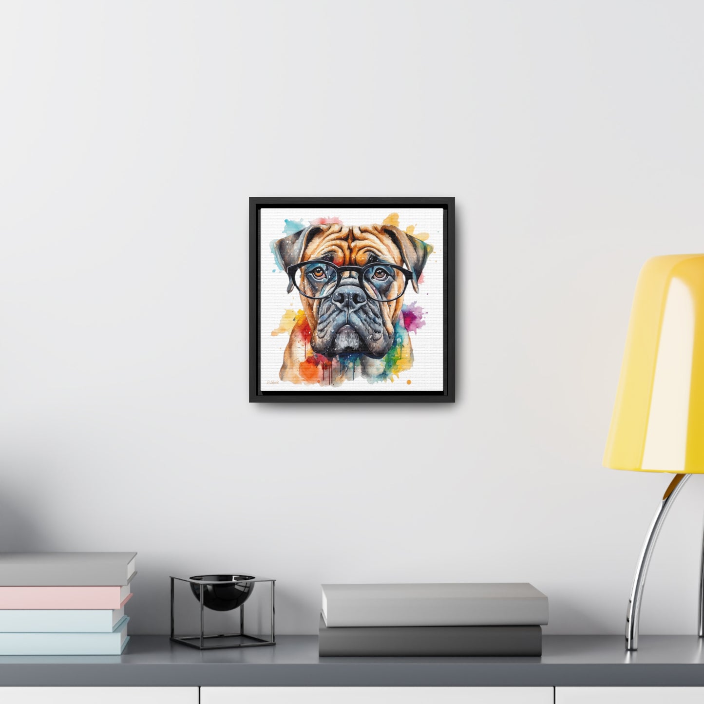 Bullmastiff 6 Gallery Canvas Wraps, Square Frame