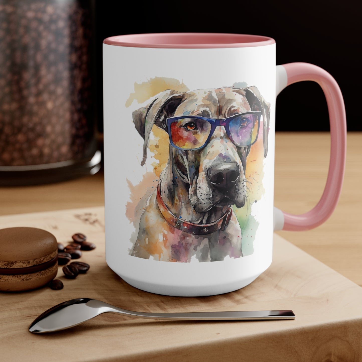 Great Dane 4 Accent Mugs