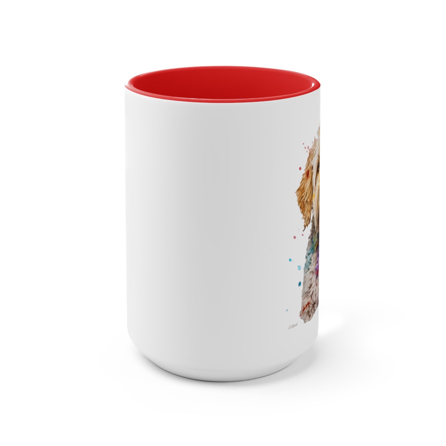 Mini Golden Doodle 2 Accent Mugs