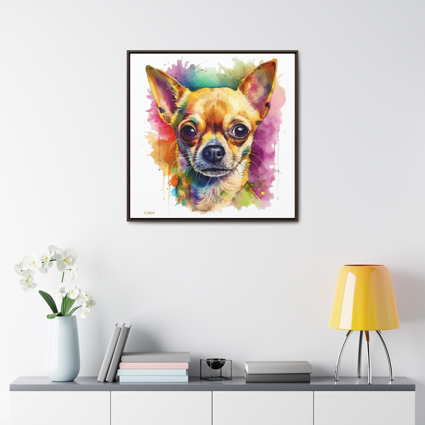 Chihuahua 7 Gallery Canvas Wraps, Square Frame