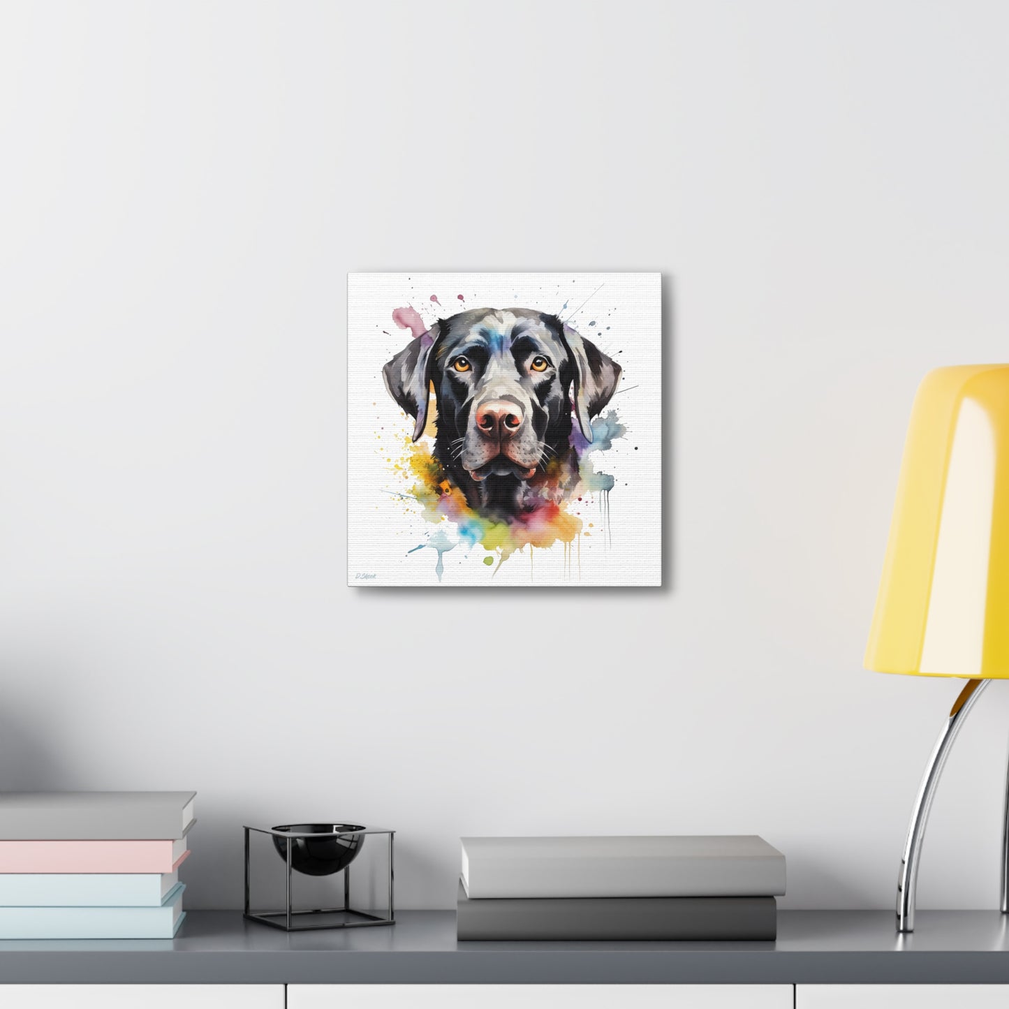 Black Lab 6 Canvas Gallery Wraps