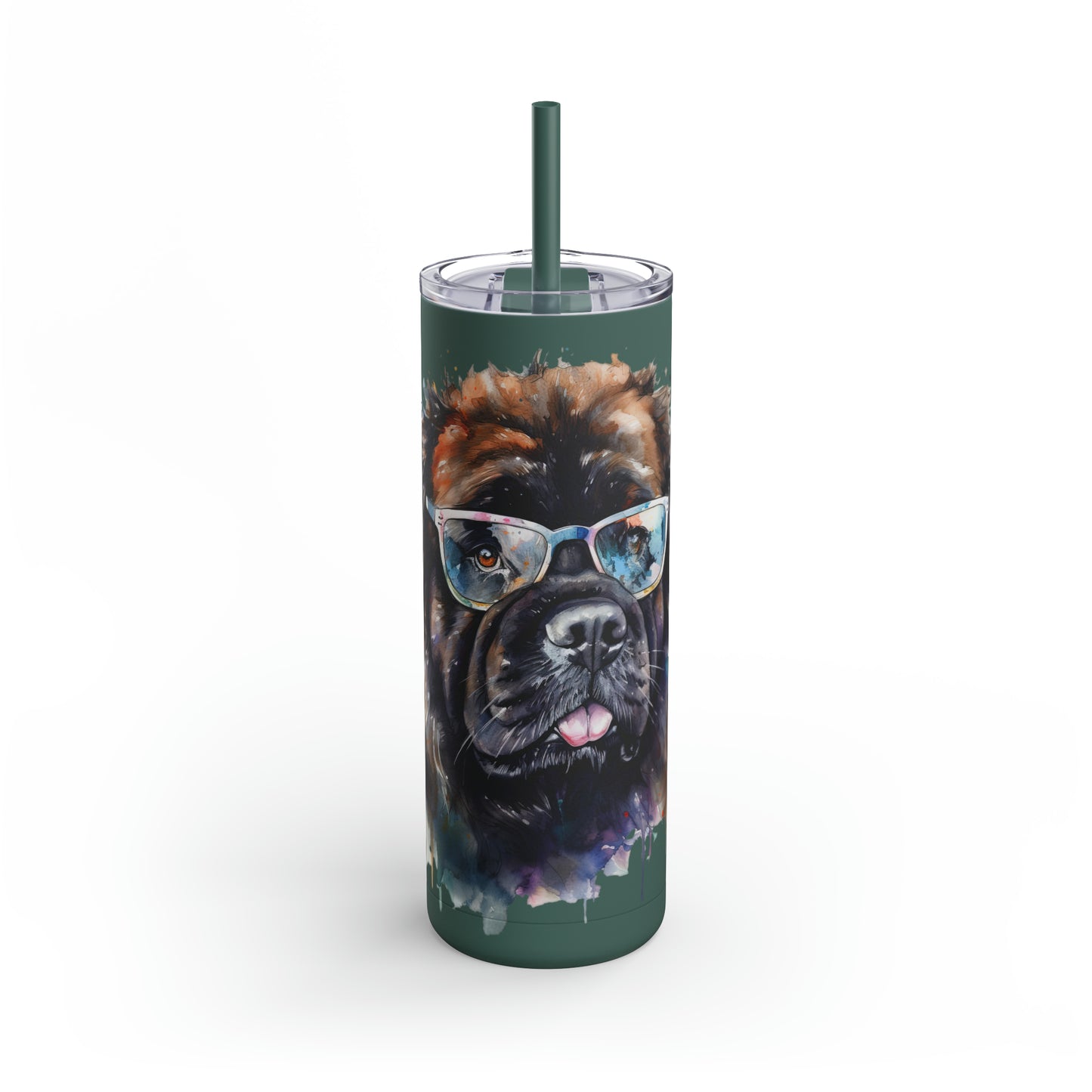 Newfoundland Dog 5 Maars Maker Skinny Matte Tumbler, 20oz