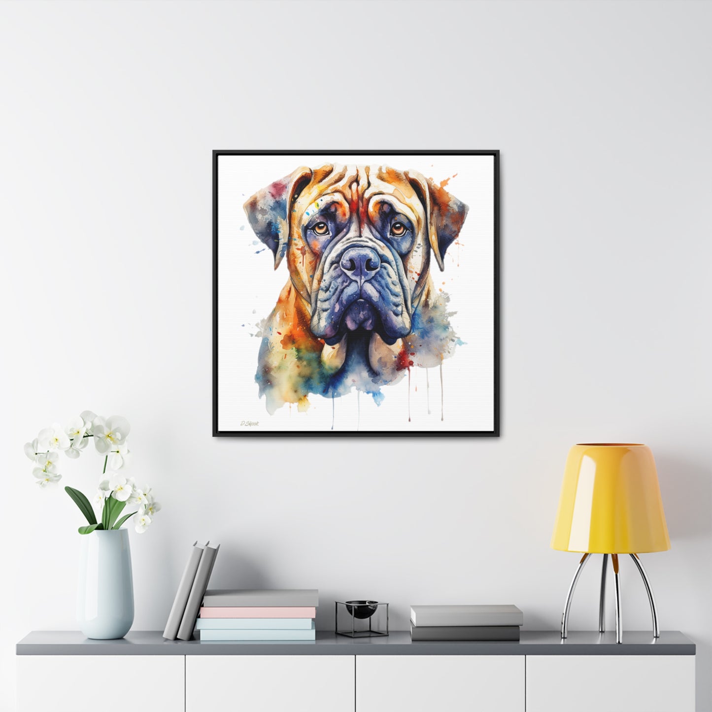 Bullmastiff 3 Gallery Canvas Wraps, Square Frame