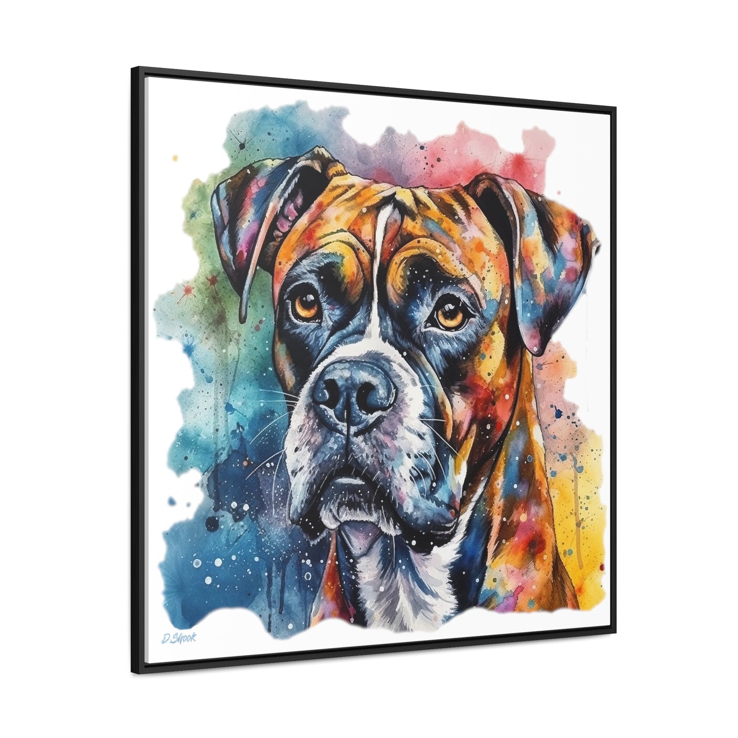 Boxer 3 Gallery Canvas Wraps, Square Frame