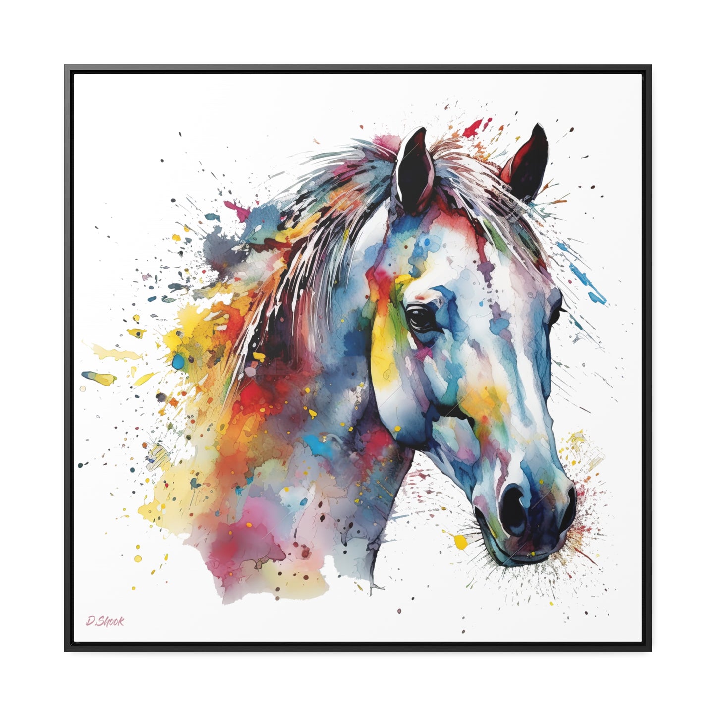 Horse Rescue 14 Gallery Canvas Wraps, Square Frame