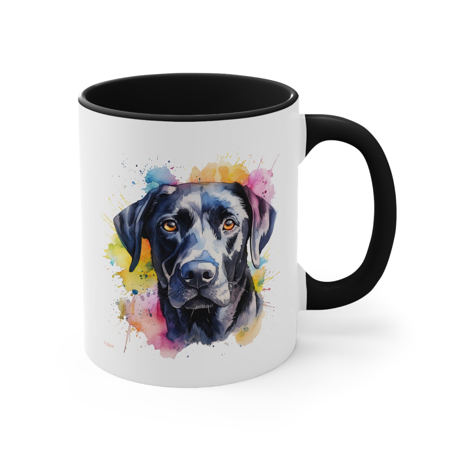Black Lab 4 Accent Mugs