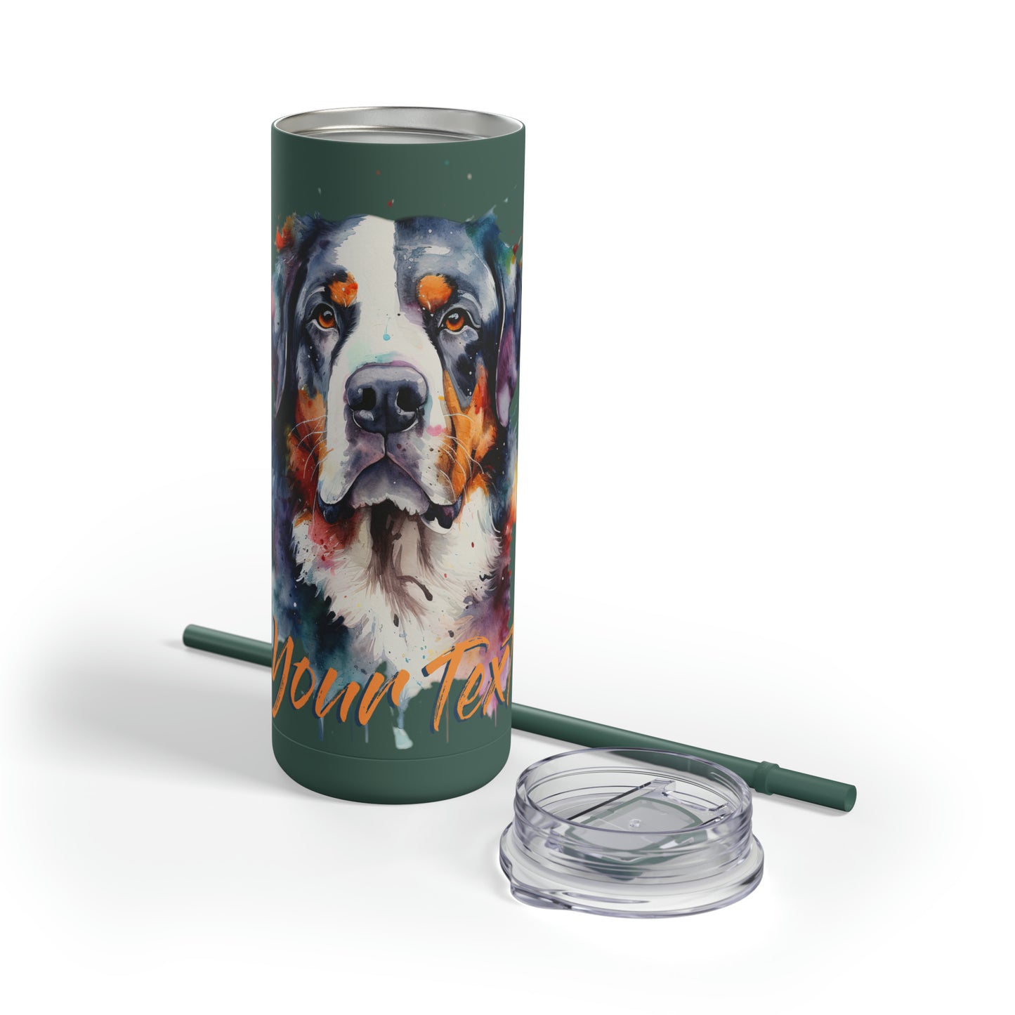 Greater Swiss Mountain Dog 3 (Your Text) Maars Maker Skinny Matte Tumbler, 20oz