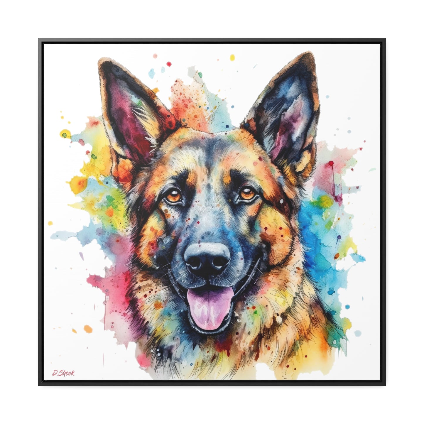 German Sheppard 1 Gallery Canvas Wraps, Square Frame