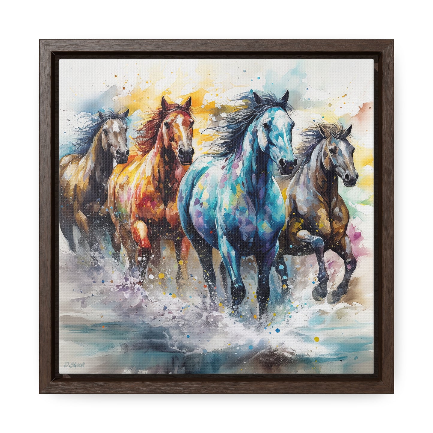 Horse Rescue 15 Gallery Canvas Wraps, Square Frame