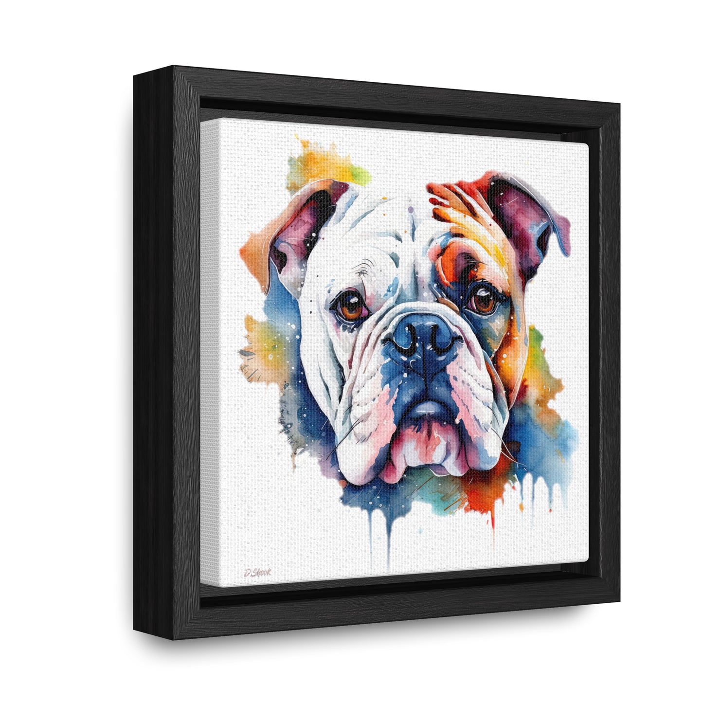 bulldog 4 Gallery Canvas Wraps, Square Frame