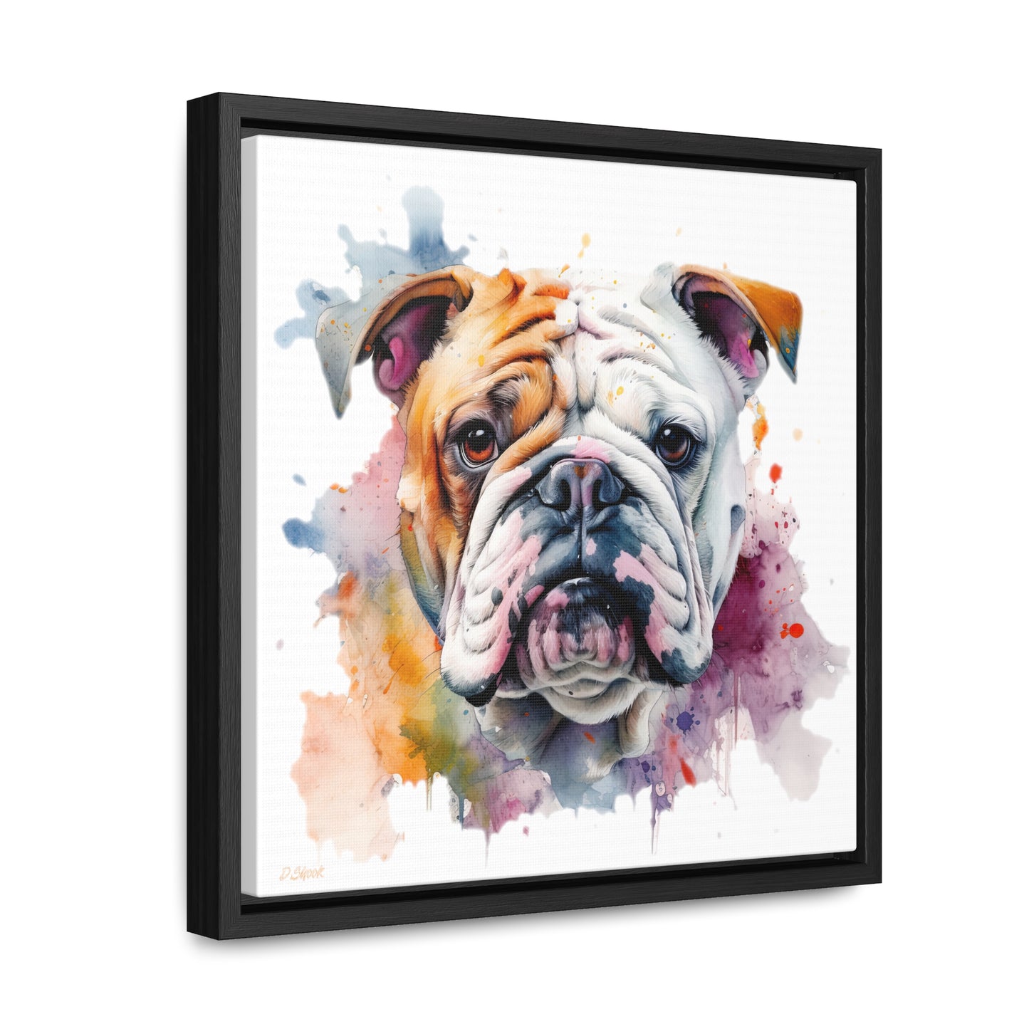 bulldog 1 Gallery Canvas Wraps, Square Frame