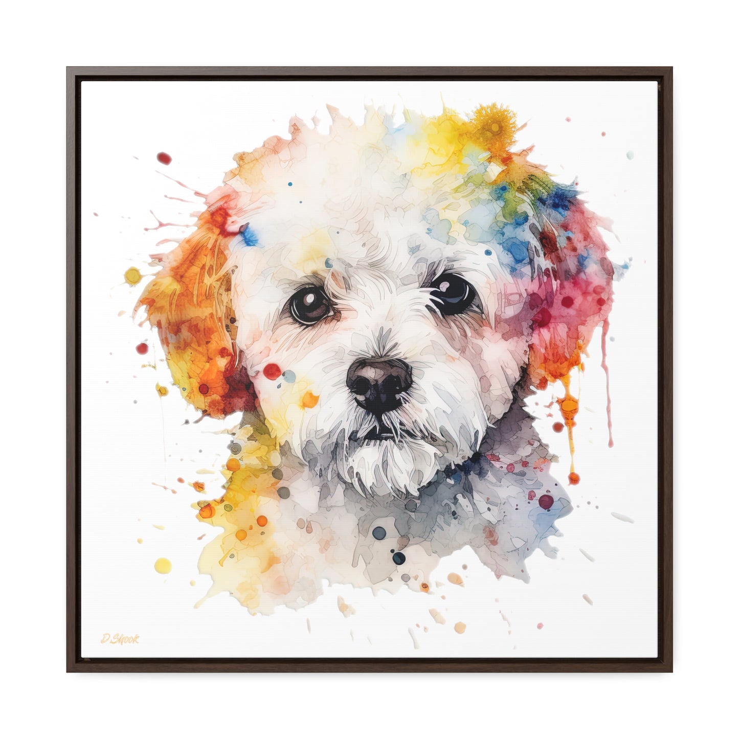 Bichon Frise 2 Gallery Canvas Wraps, Square Frame