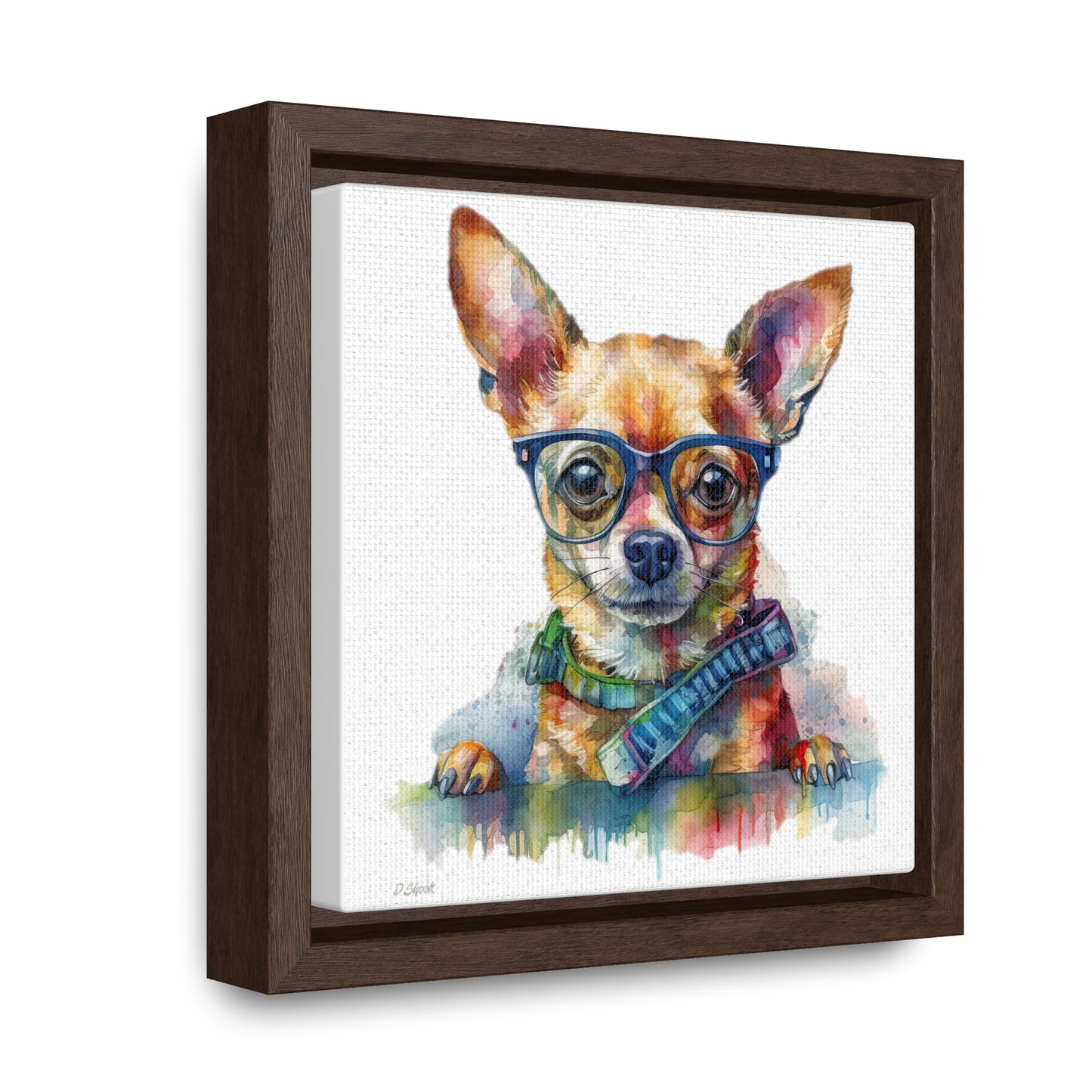 Chihuahua 4 Gallery Canvas Wraps, Square Frame