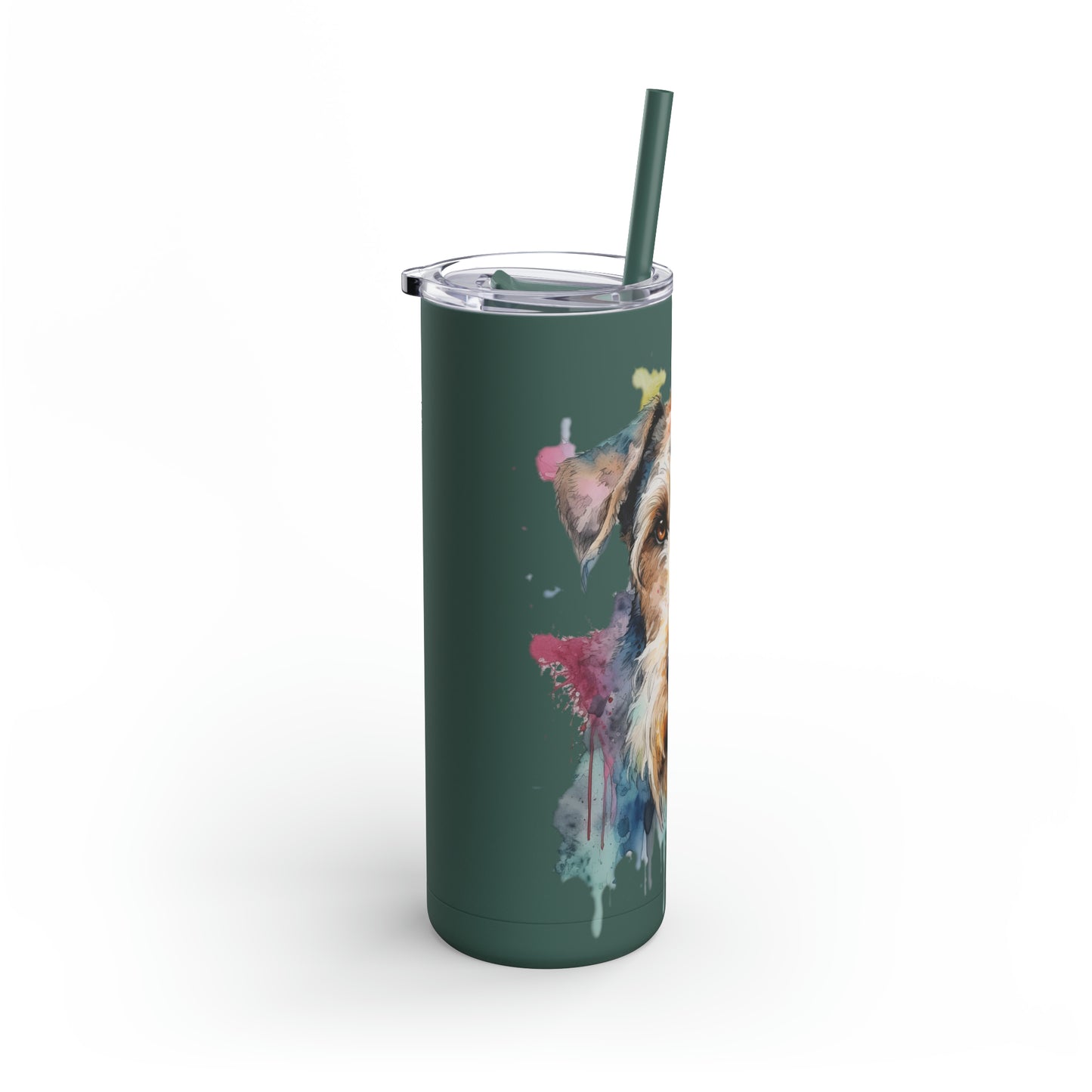 Airedale Terrier 2 Maars Maker Skinny Matte Tumbler, 20oz