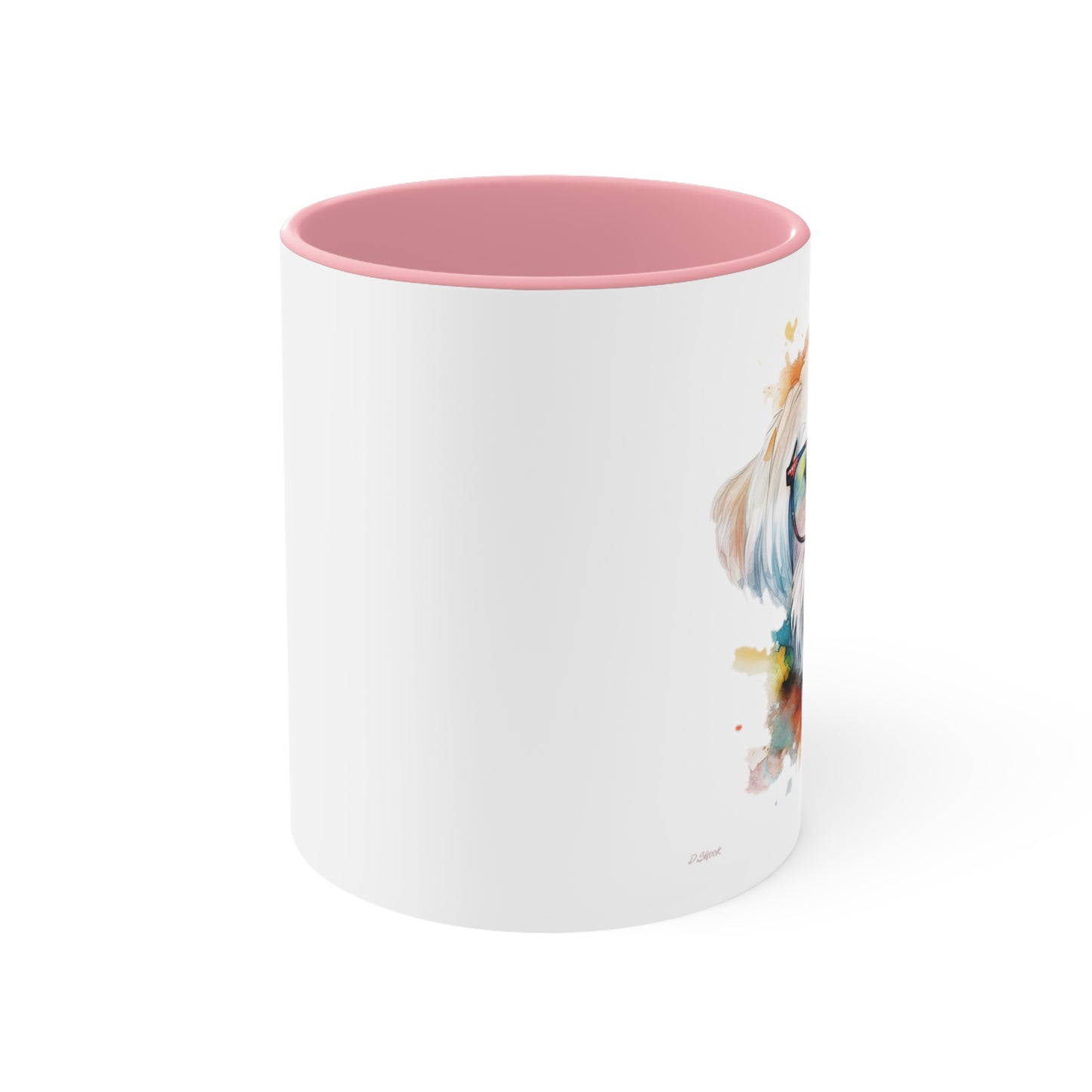 Maltese Dog 5 Accent Mugs