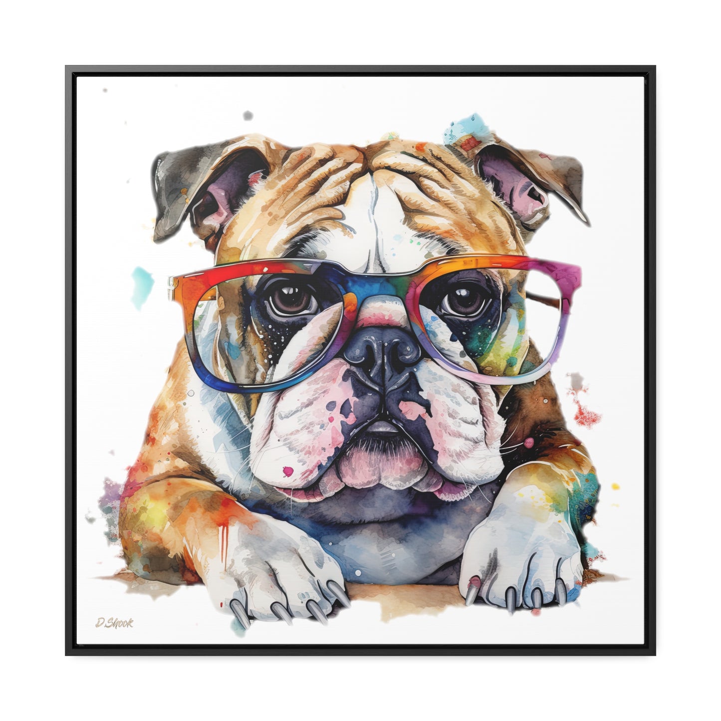 bulldog 5 Gallery Canvas Wraps, Square Frame