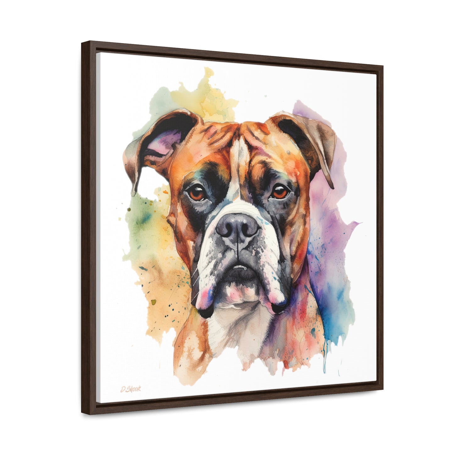 Boxer 2 Gallery Canvas Wraps, Square Frame