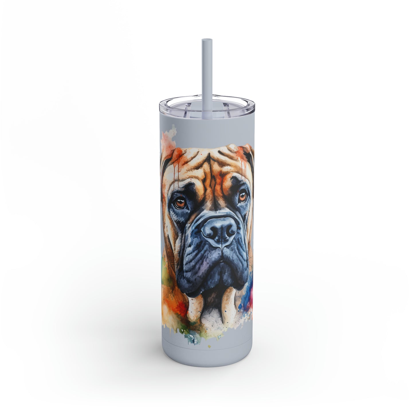 Bullmastiff 2 Maars Maker Skinny Matte Tumbler, 20oz