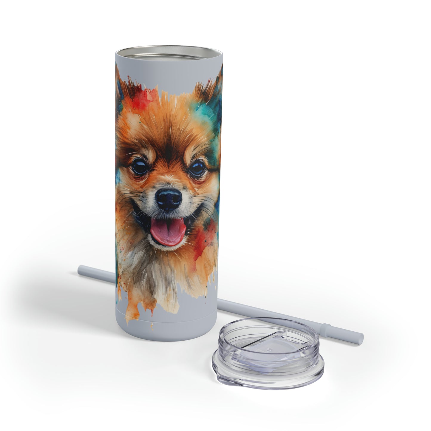 Pomeranian 3 Maars Maker Skinny Matte Tumbler, 20oz