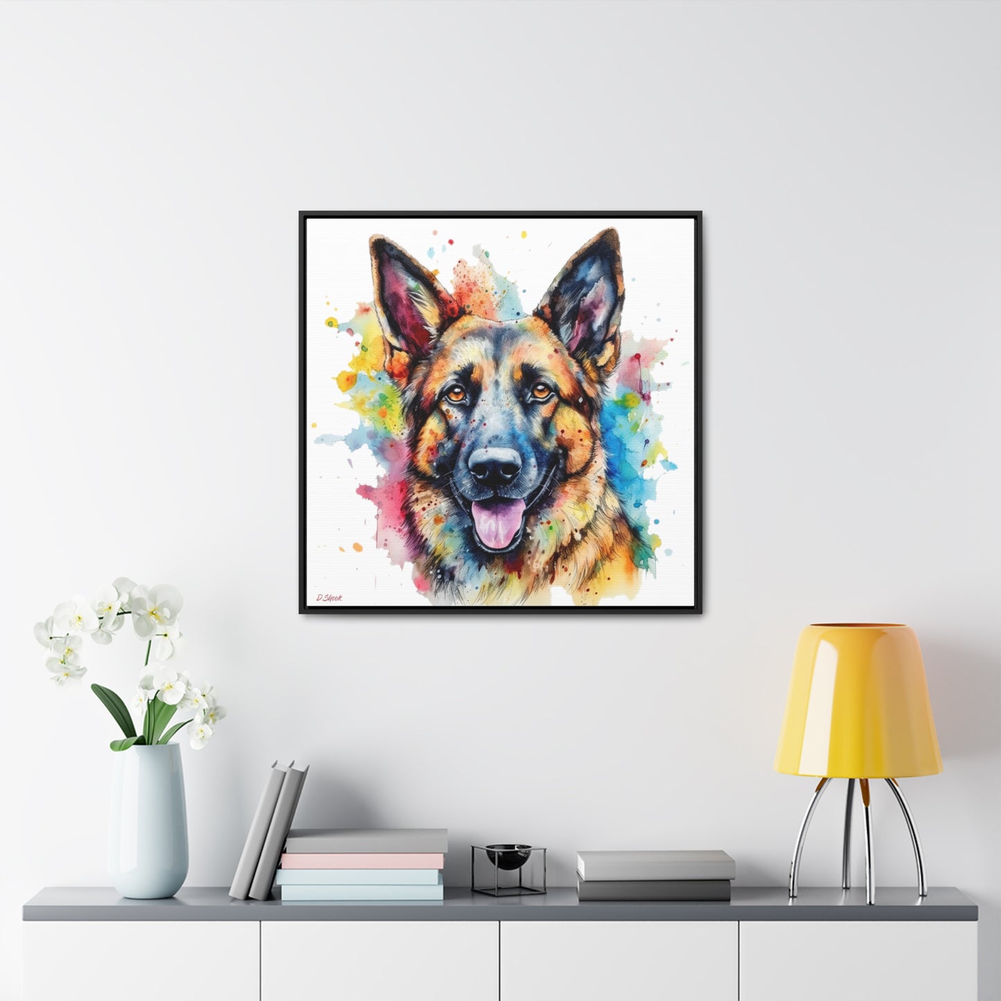 German Sheppard 1 Gallery Canvas Wraps, Square Frame