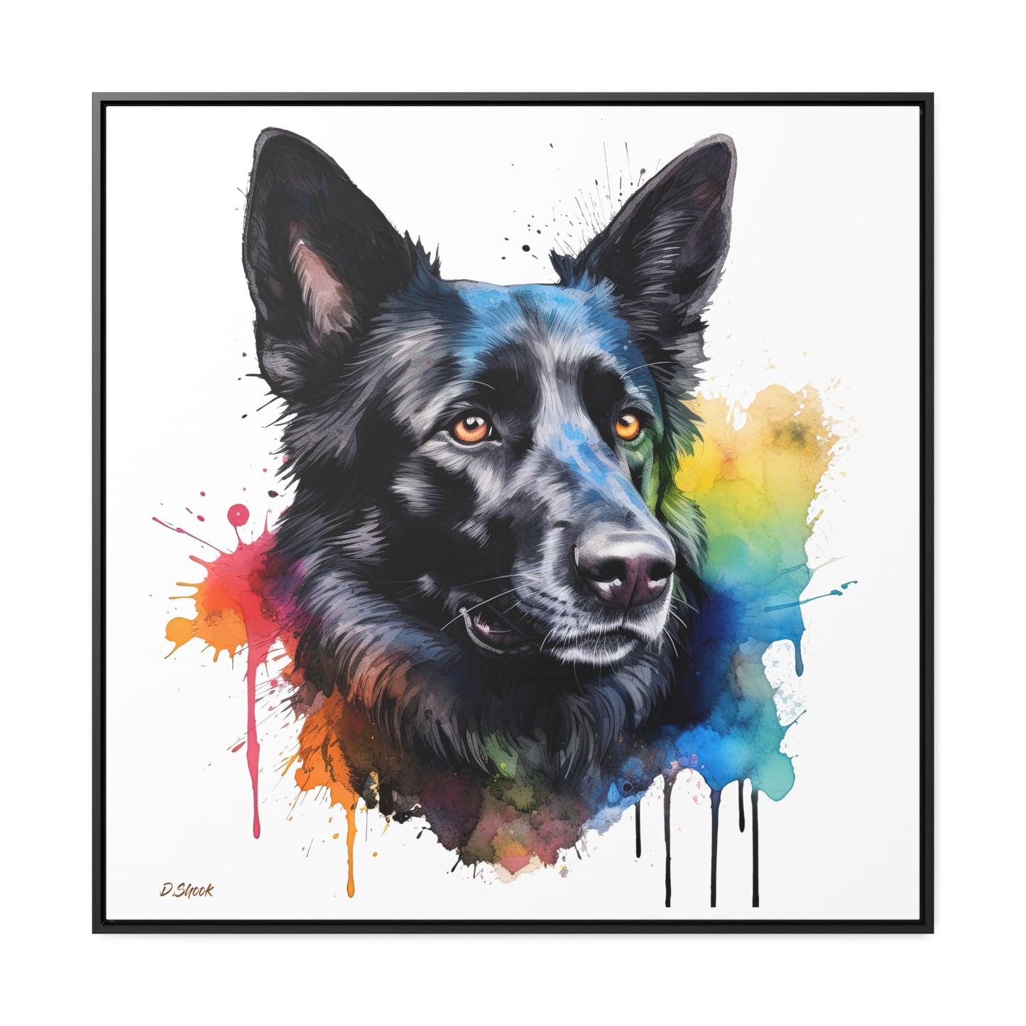 German Sheppard 22 Gallery Canvas Wraps, Square Frame