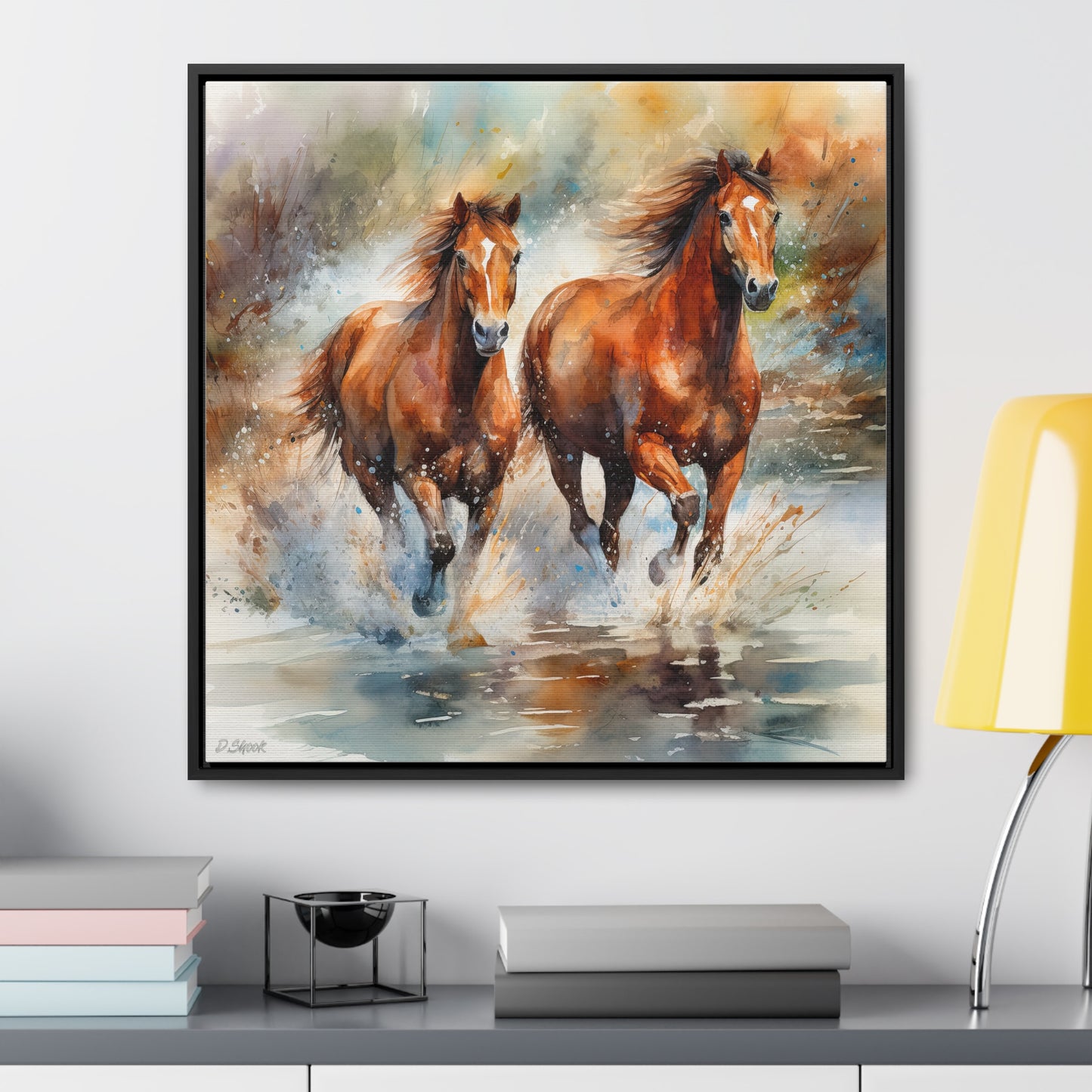 Horse Rescue 17 Gallery Canvas Wraps, Square Frame