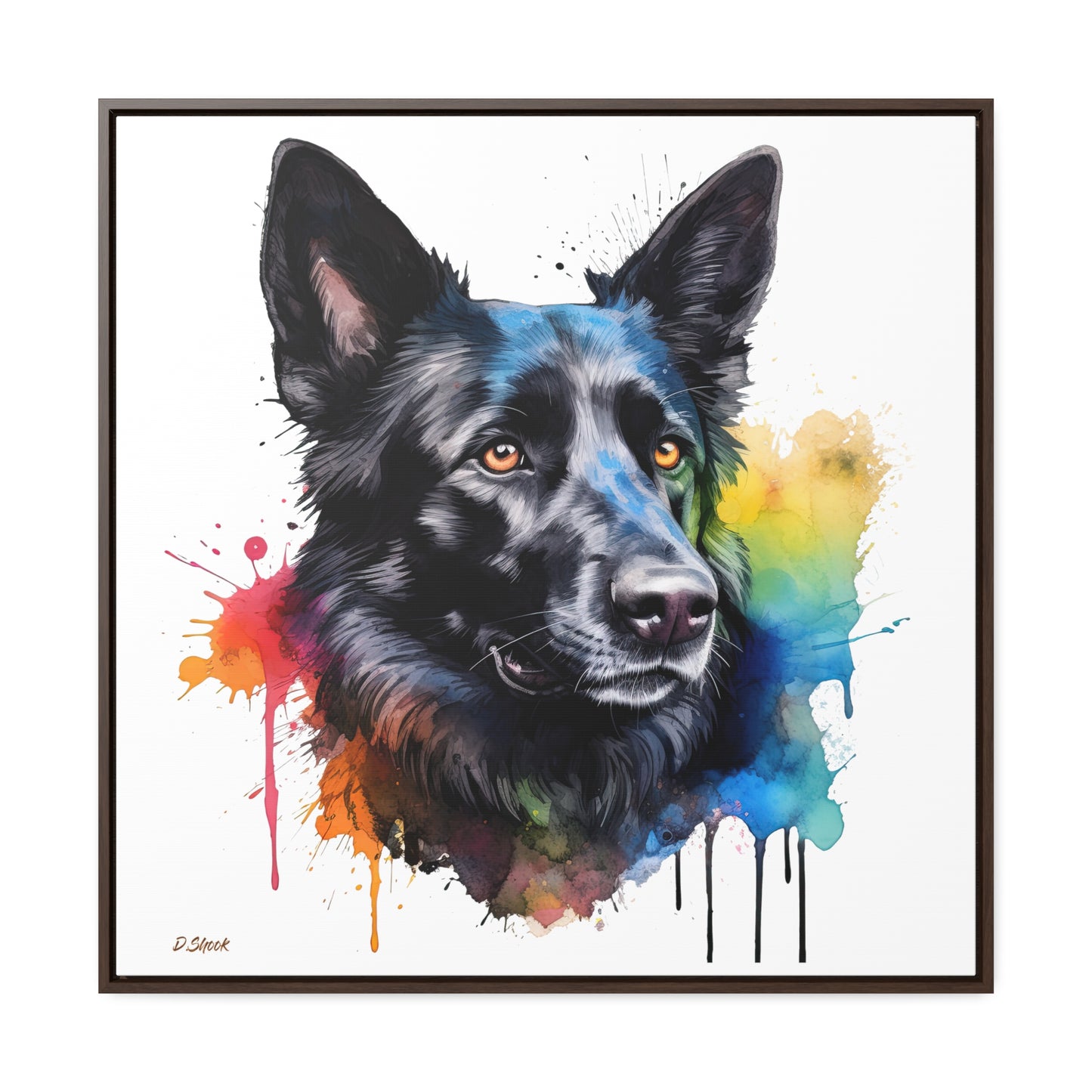 German Sheppard 22 Gallery Canvas Wraps, Square Frame