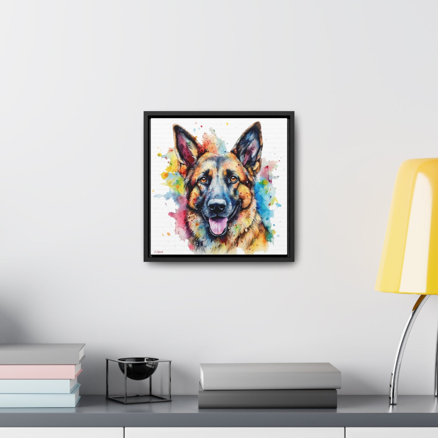 German Sheppard 1 Gallery Canvas Wraps, Square Frame