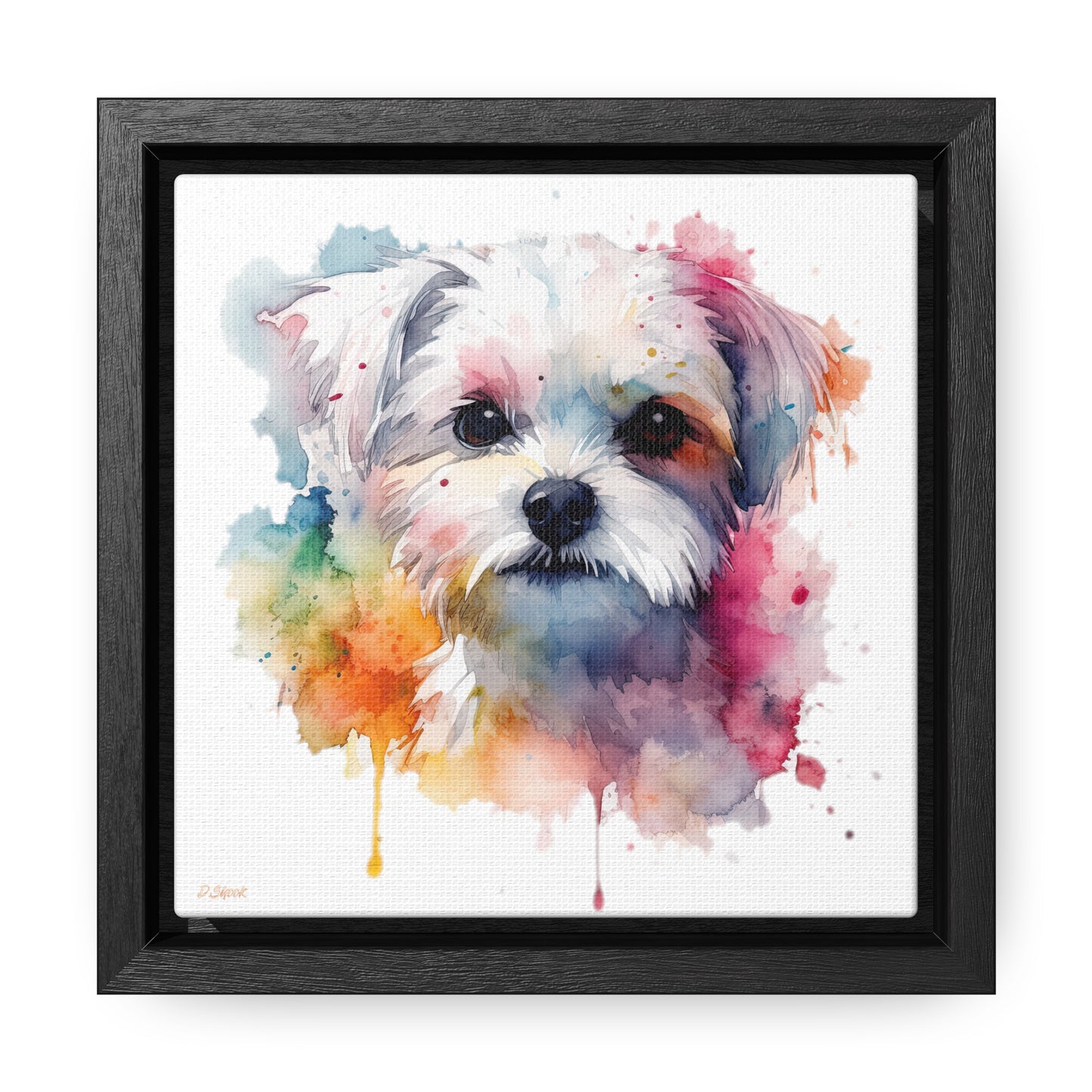 Maltese Dog 1 Gallery Canvas Wraps, Square Frame