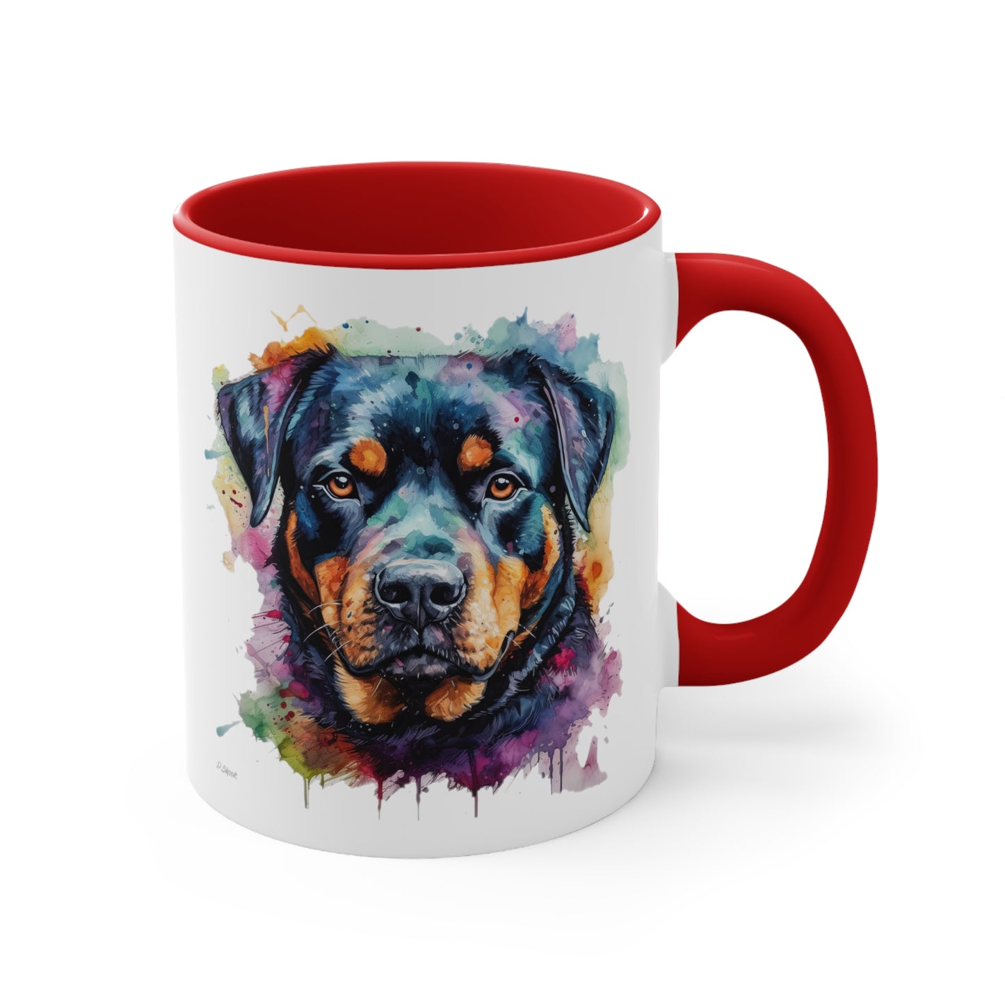 Rottweiler 2 Accent Mugs