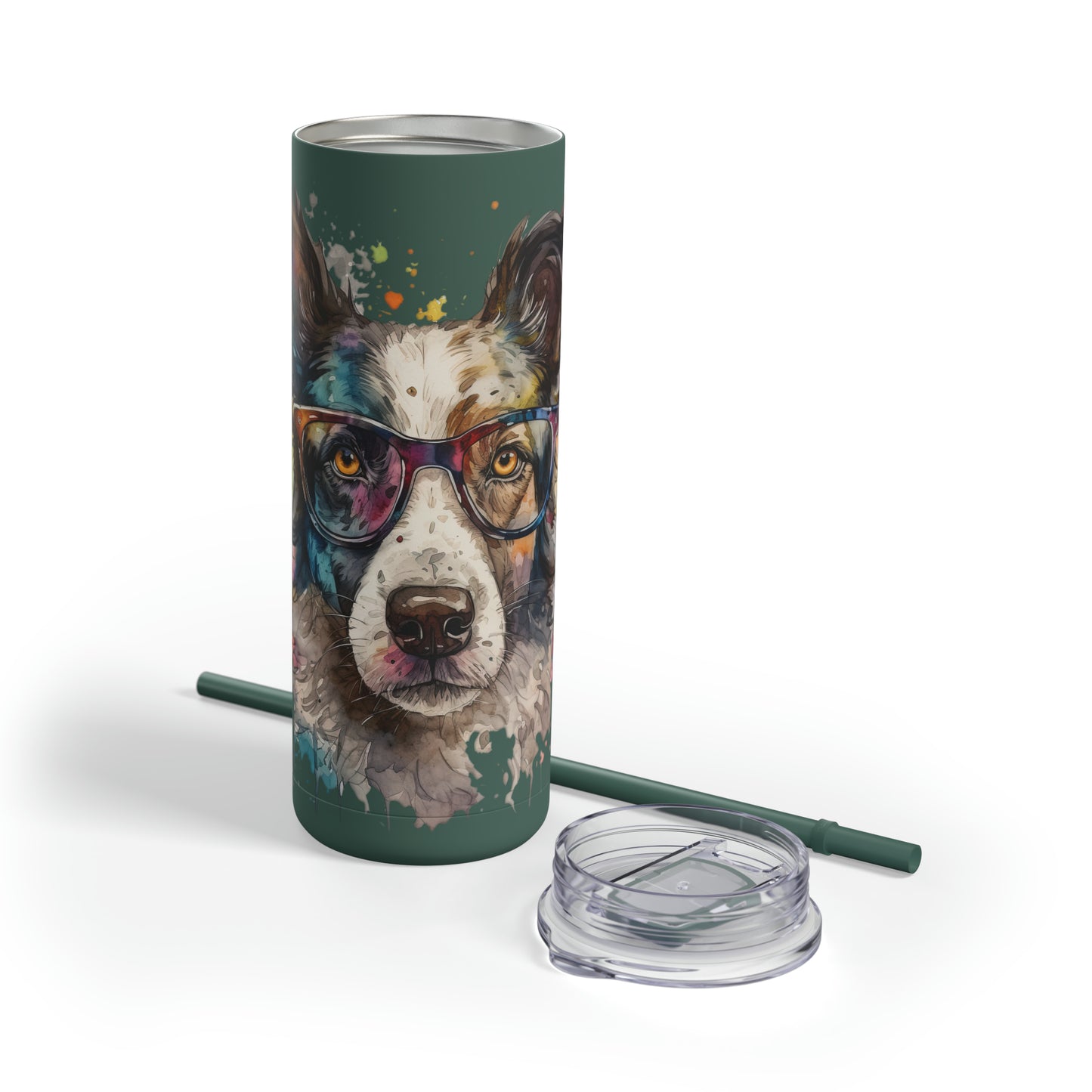 Border Collie 7 Maars Maker Skinny Matte Tumbler, 20oz