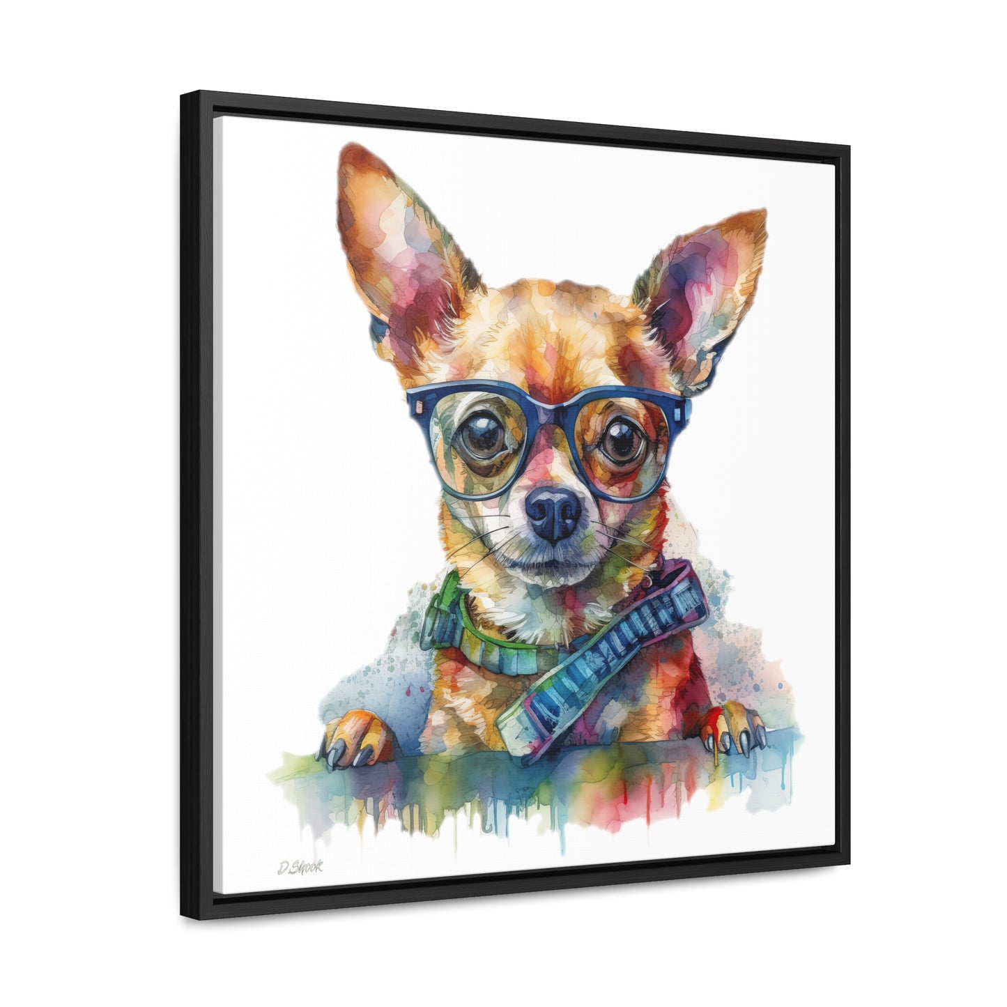 Chihuahua 4 Gallery Canvas Wraps, Square Frame