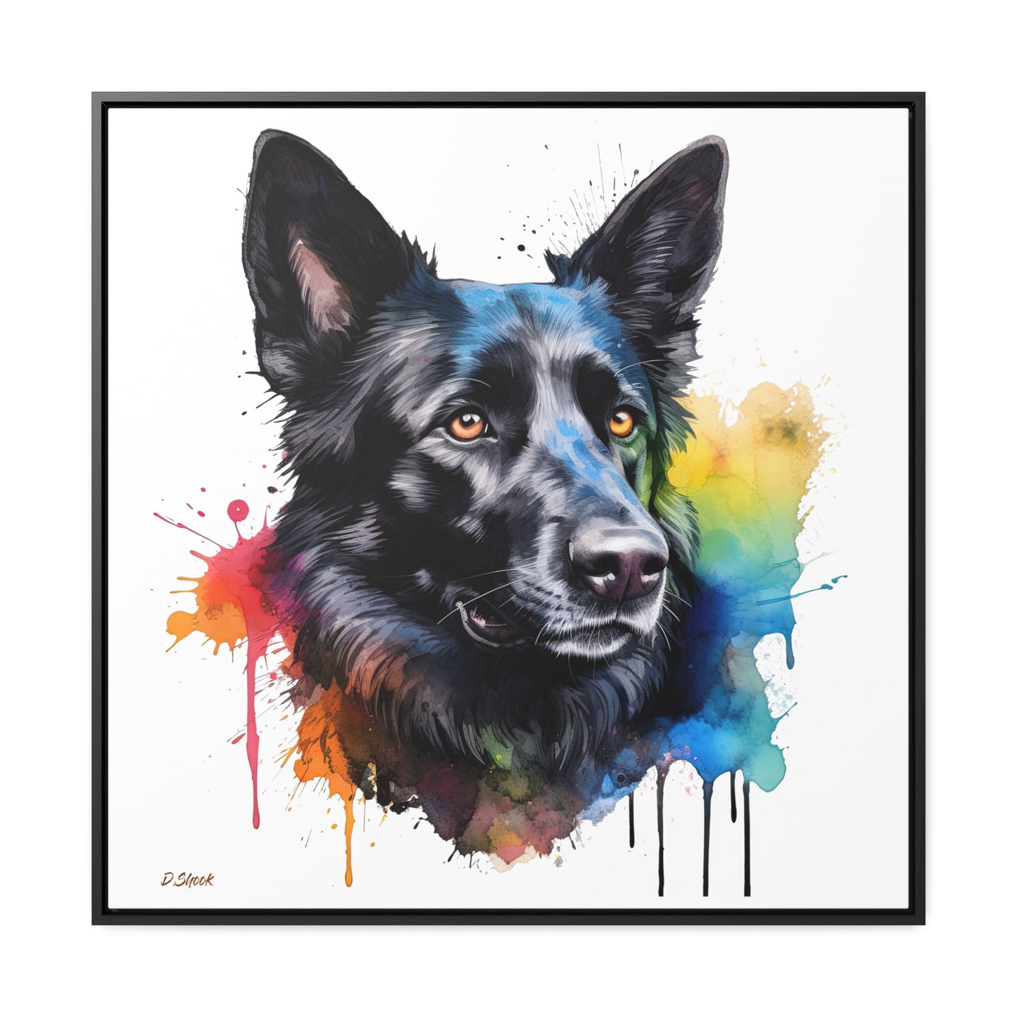 German Sheppard 22 Gallery Canvas Wraps, Square Frame