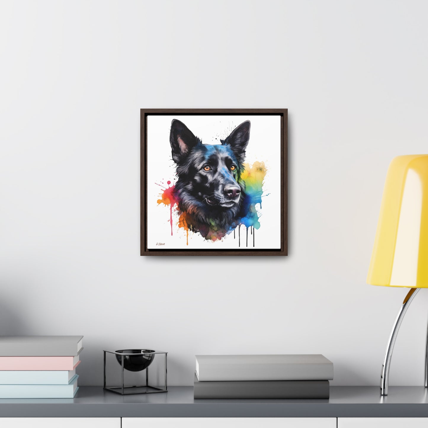 German Sheppard 22 Gallery Canvas Wraps, Square Frame