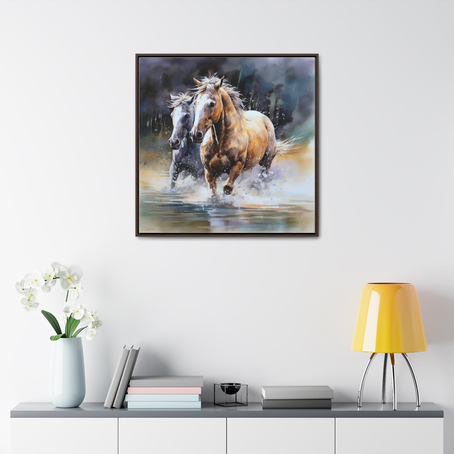 Horse Rescue 18 Gallery Canvas Wraps, Square Frame