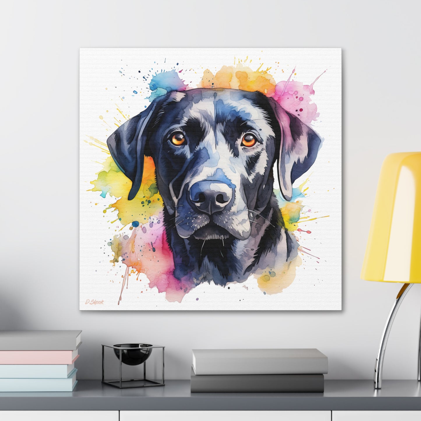 Black Lab 4 Canvas Gallery Wraps