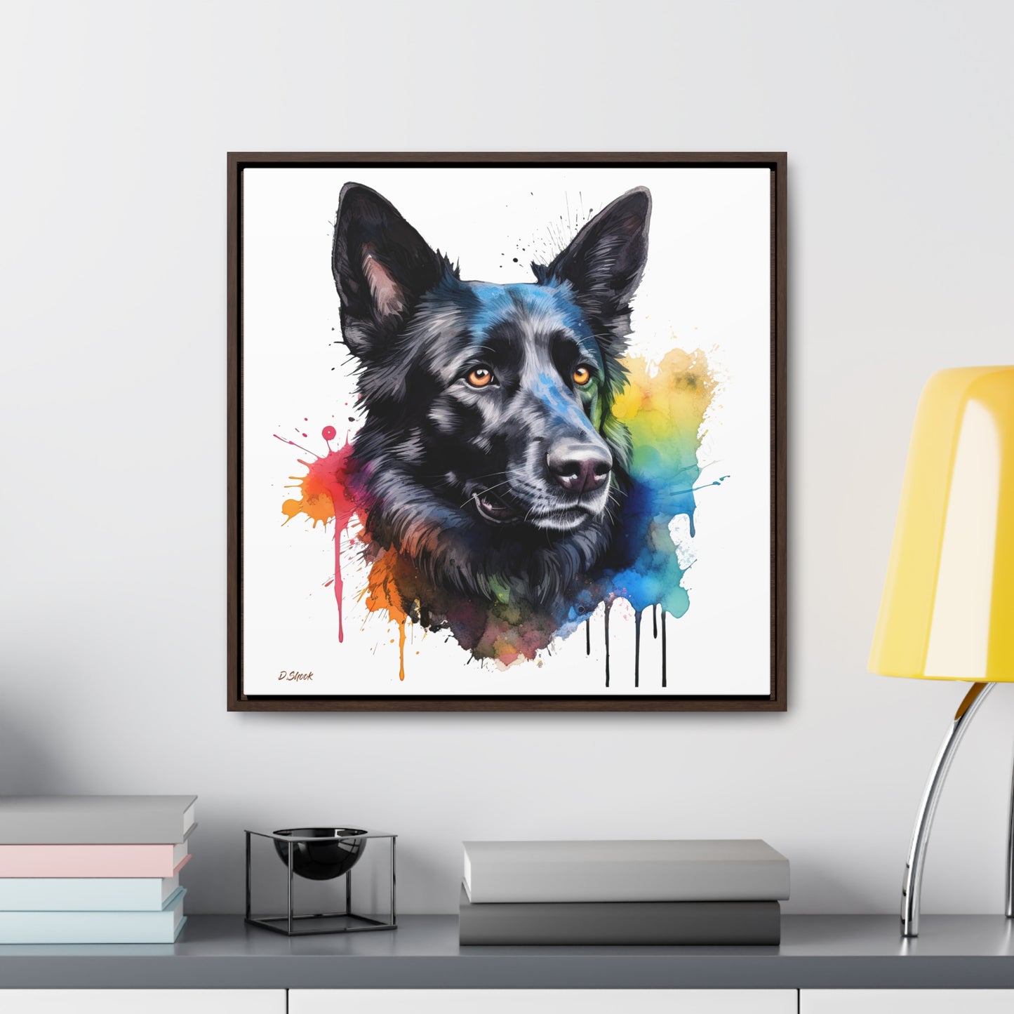 German Sheppard 22 Gallery Canvas Wraps, Square Frame