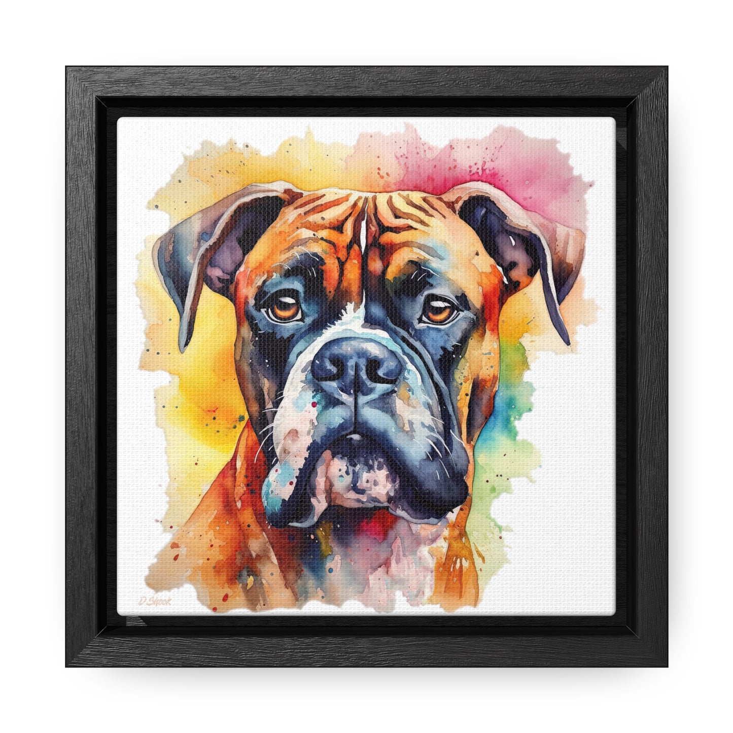 Boxer 1 Gallery Canvas Wraps, Square Frame