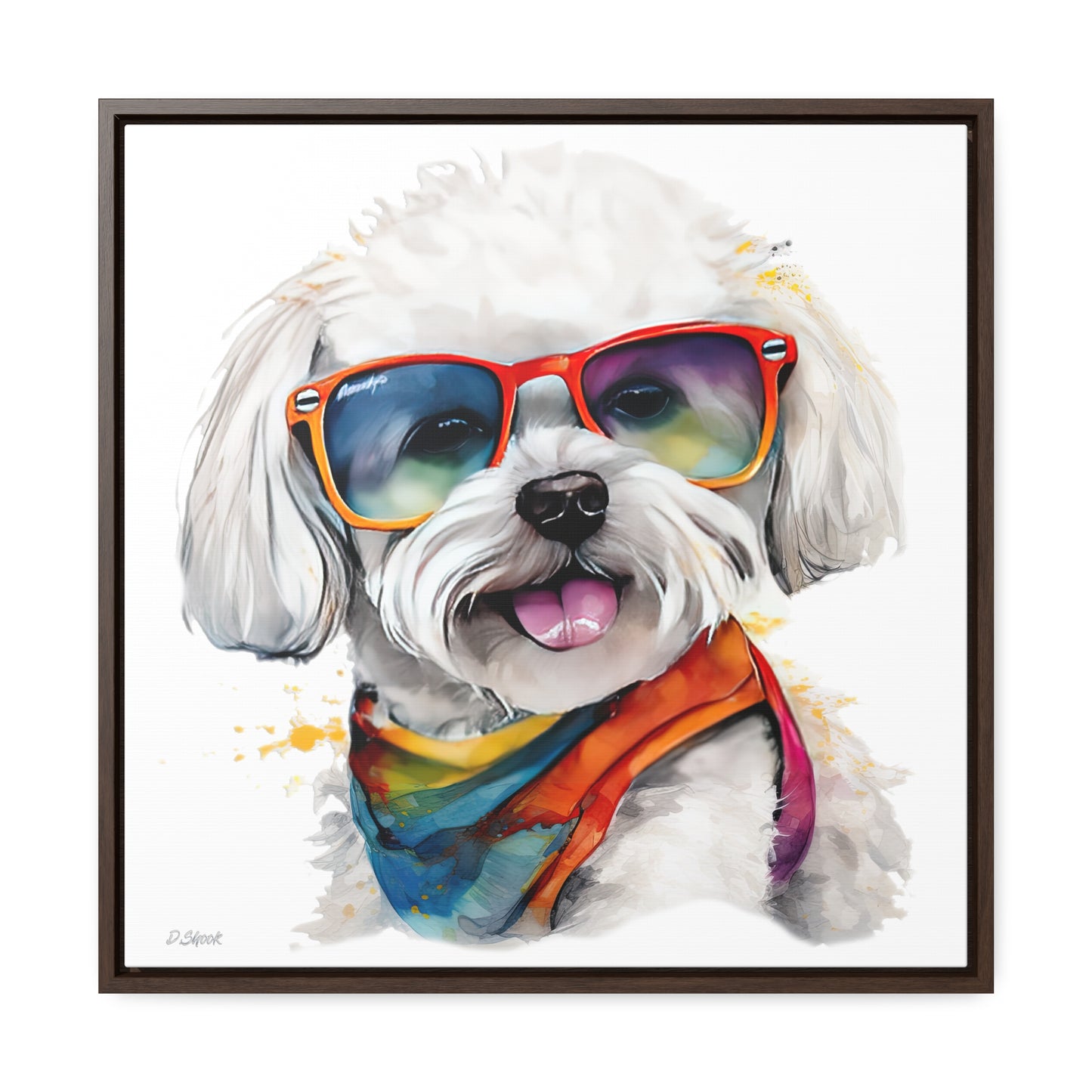 Bichon Frise 5 Gallery Canvas Wraps, Square Frame