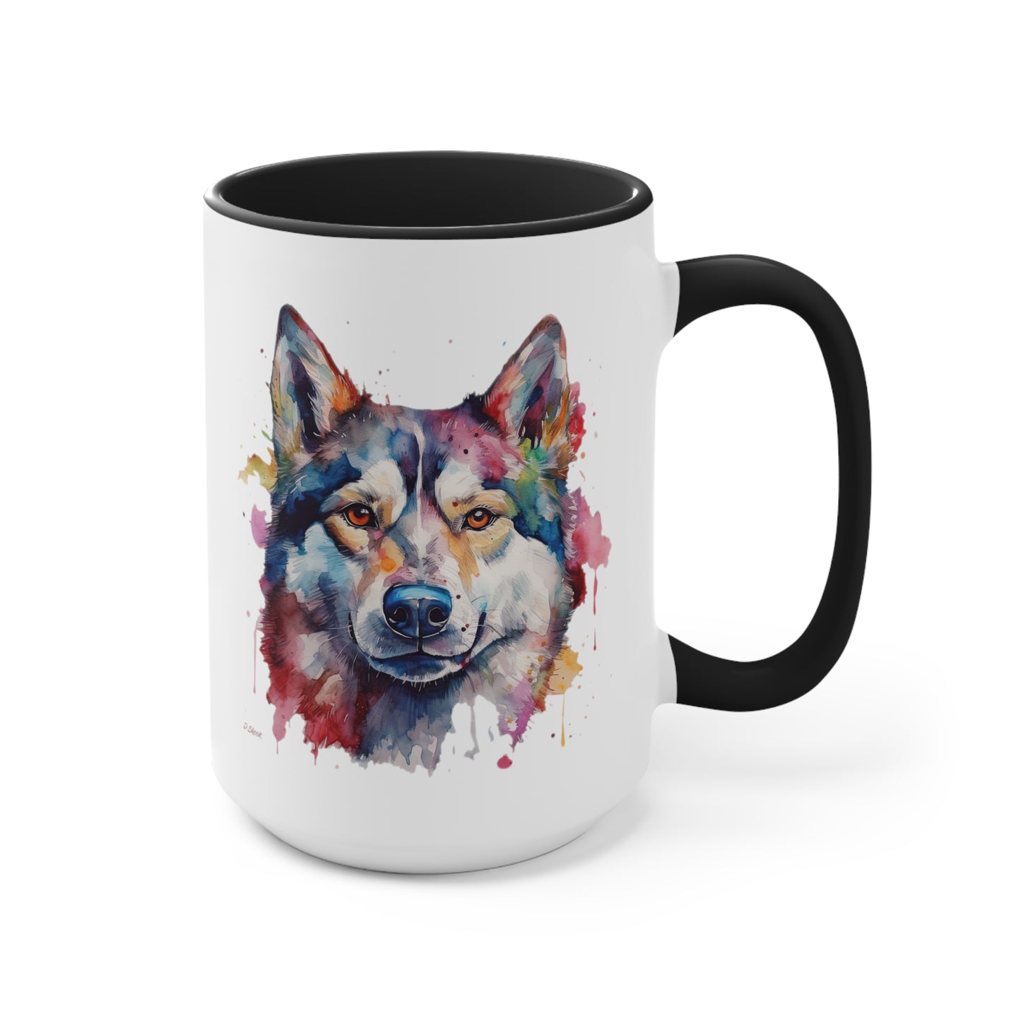Siberian Husky 4 Accent Mugs