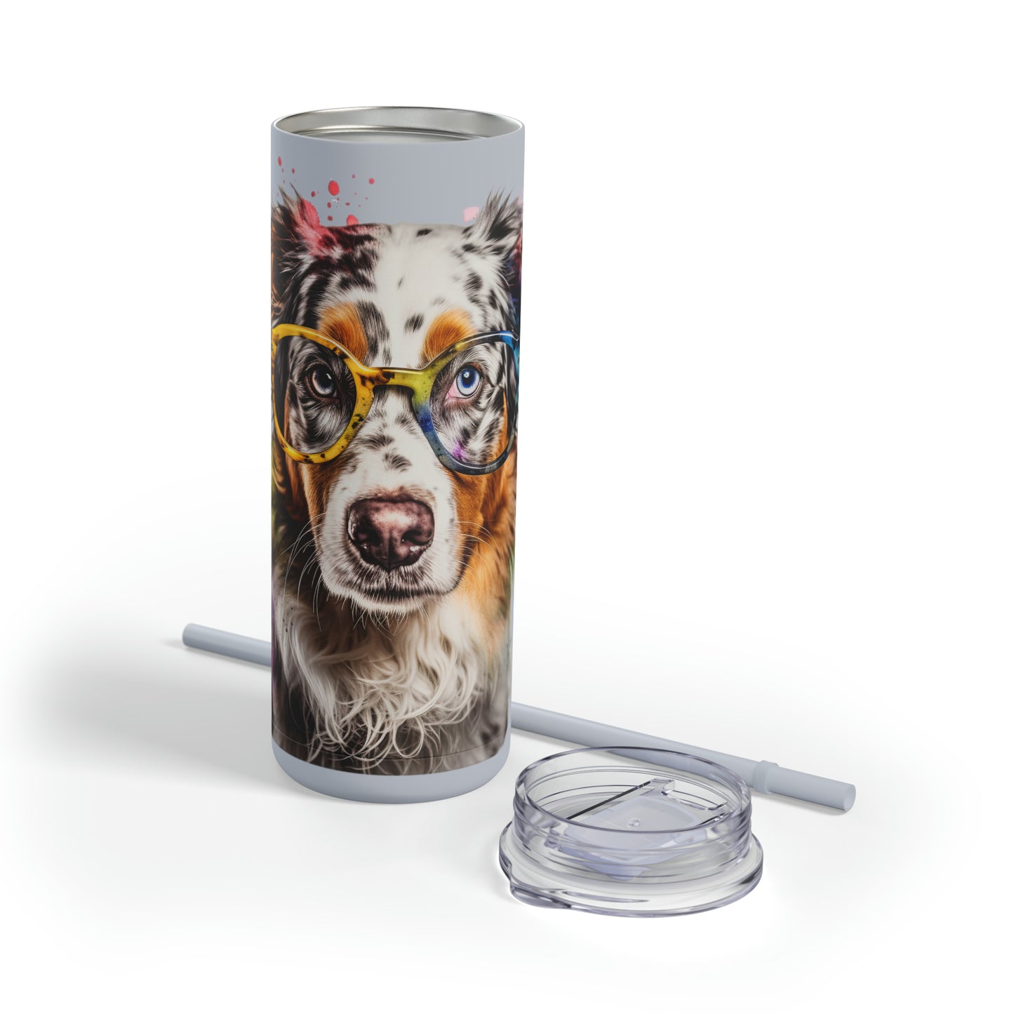 Australian Shepherd 4 Maars Maker Skinny Matte Tumbler, 20oz