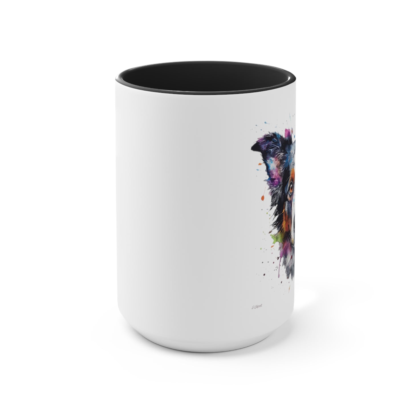 Border Collie 1 Accent Mugs
