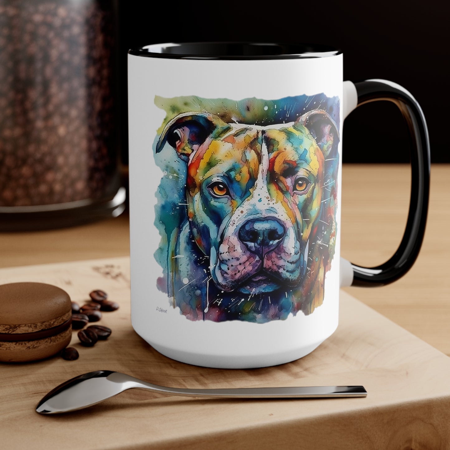 Pitbull 1 Accent Mugs