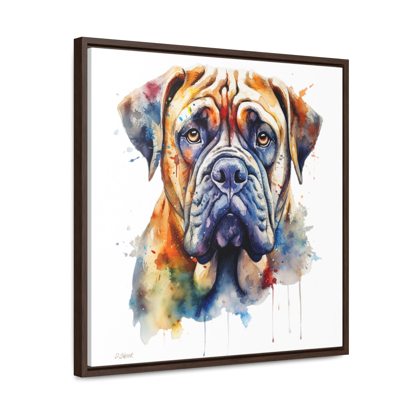 Bullmastiff 3 Gallery Canvas Wraps, Square Frame