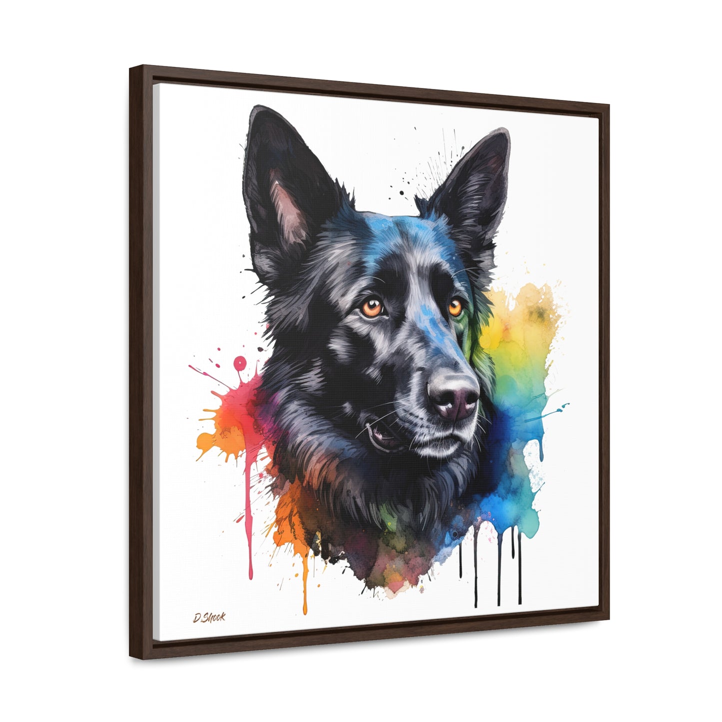 German Sheppard 22 Gallery Canvas Wraps, Square Frame