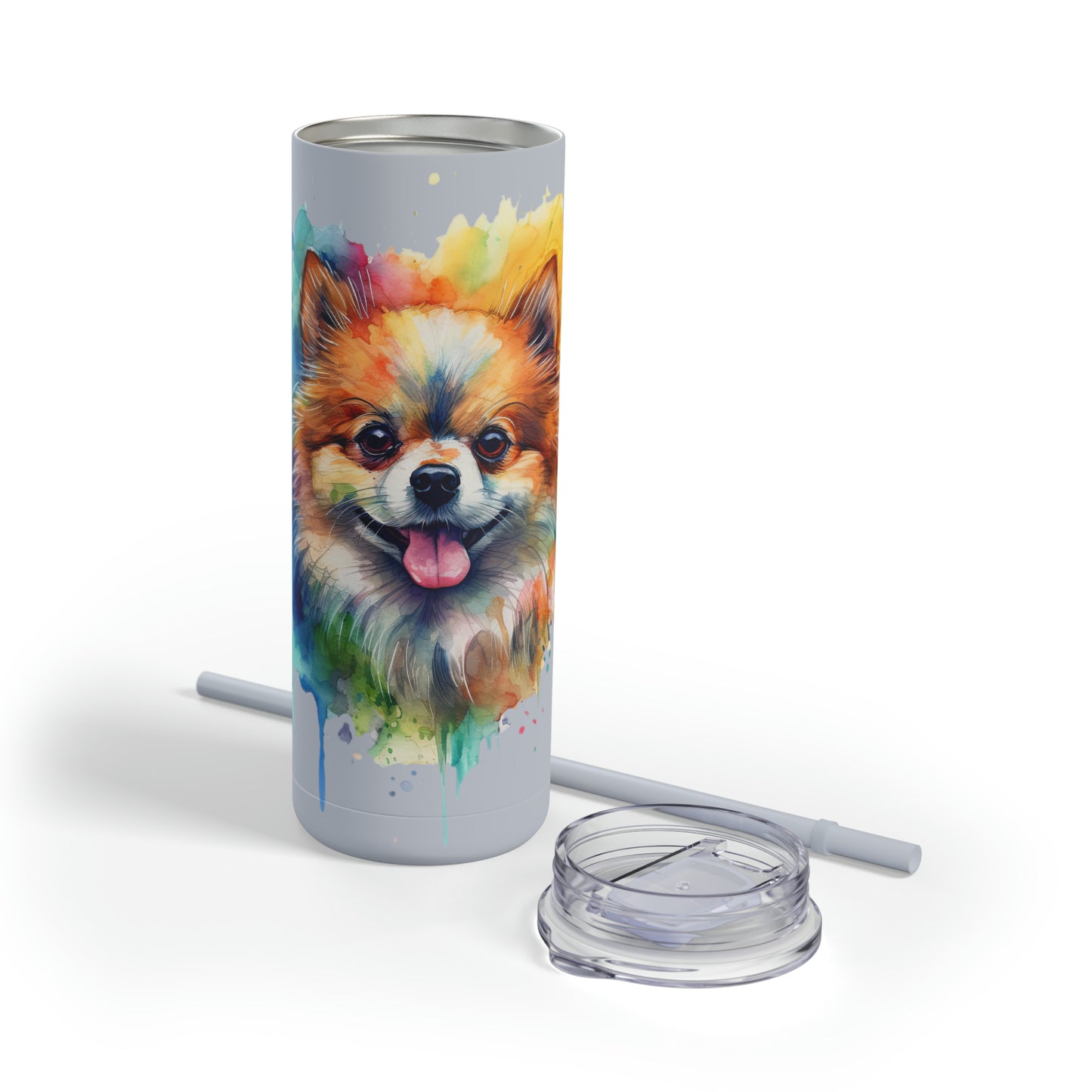Pomeranian 4 Maars Maker Skinny Matte Tumbler, 20oz