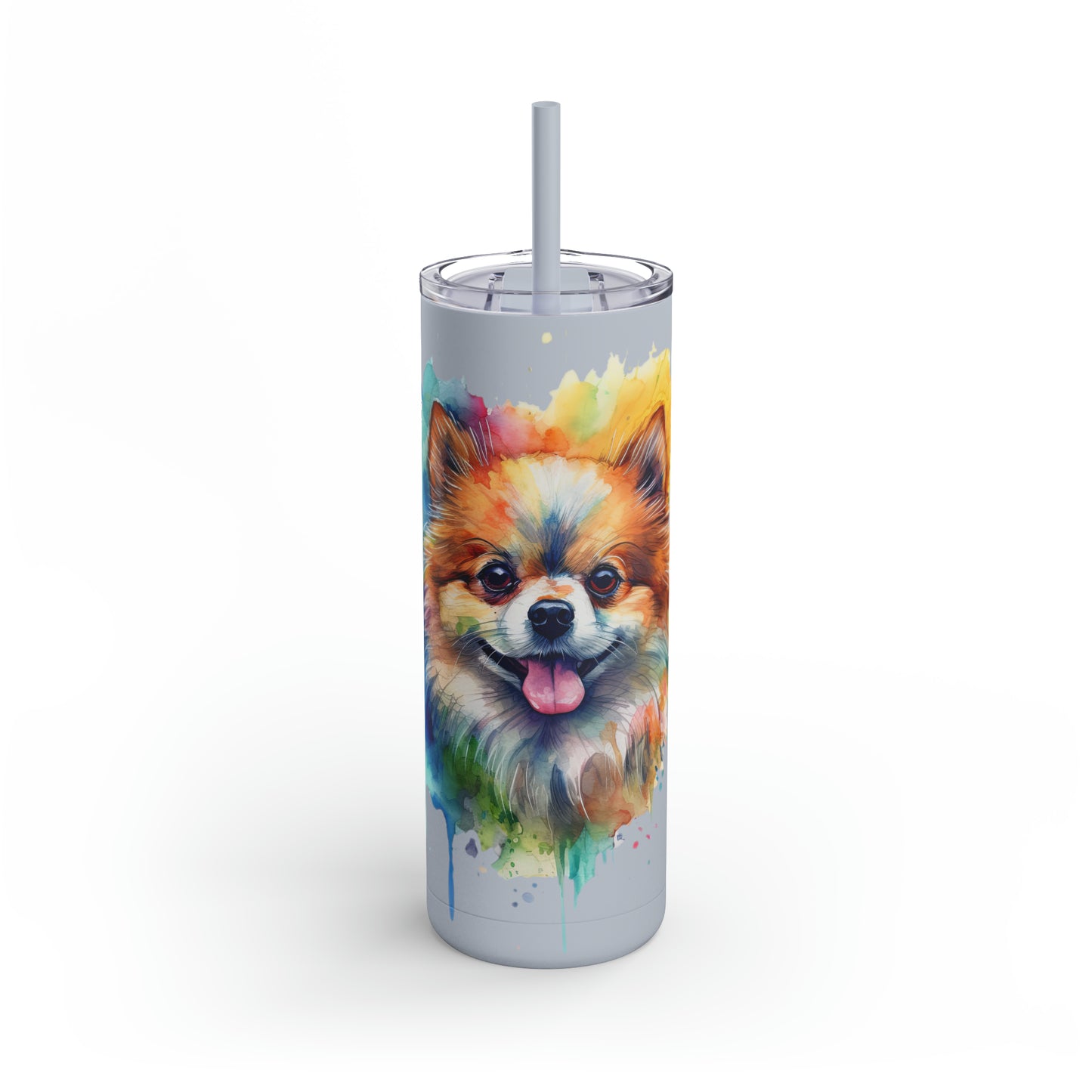 Pomeranian 4 Maars Maker Skinny Matte Tumbler, 20oz