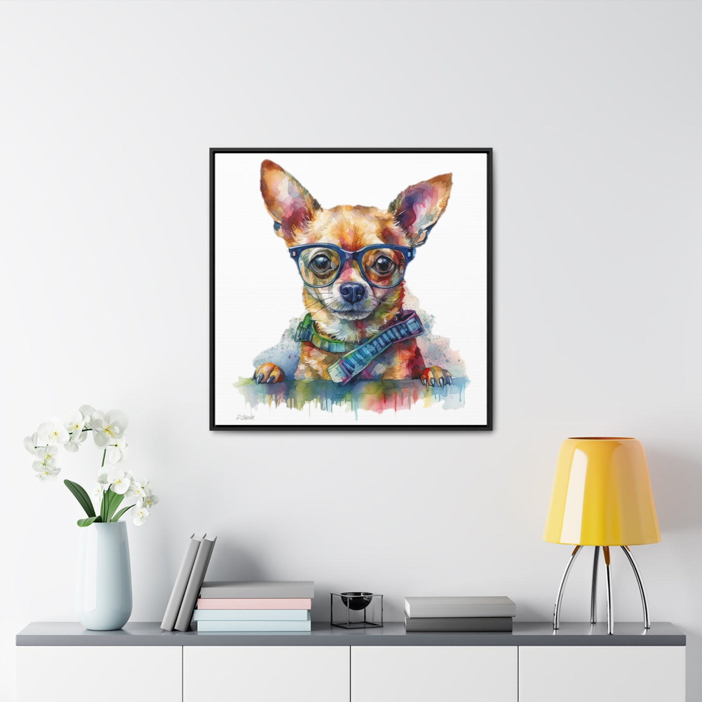 Chihuahua 4 Gallery Canvas Wraps, Square Frame